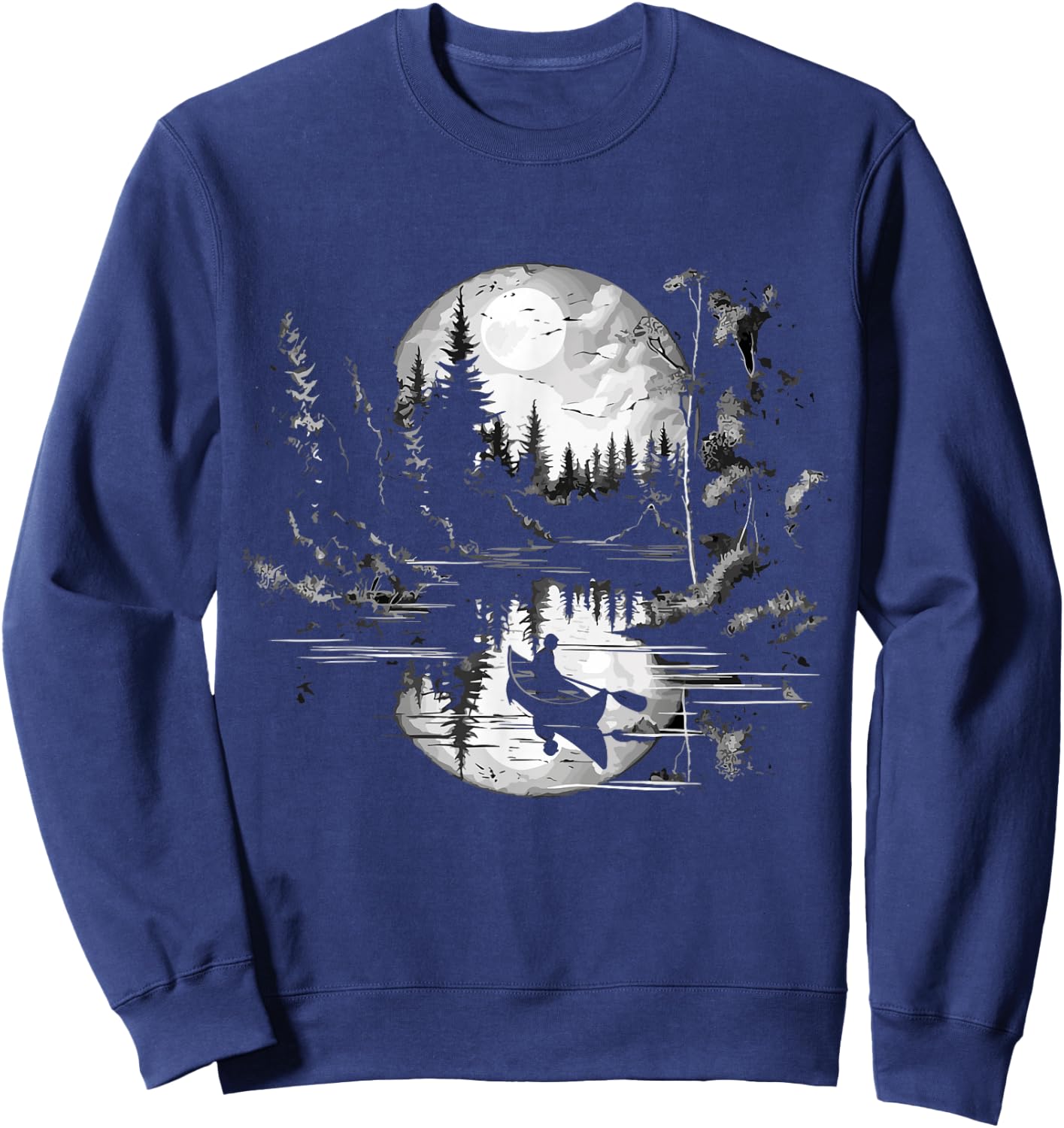 Canoe Canadian Canoeists Nature Canoe Sweatshirt - Sweatshirt | Navy