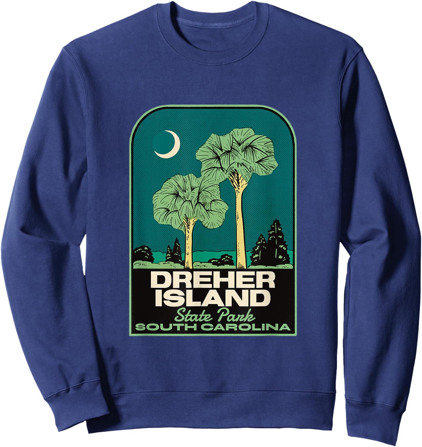 Dreher Island State Park SC Vintage Travel Sweatshirt - Sweatshirt | Navy