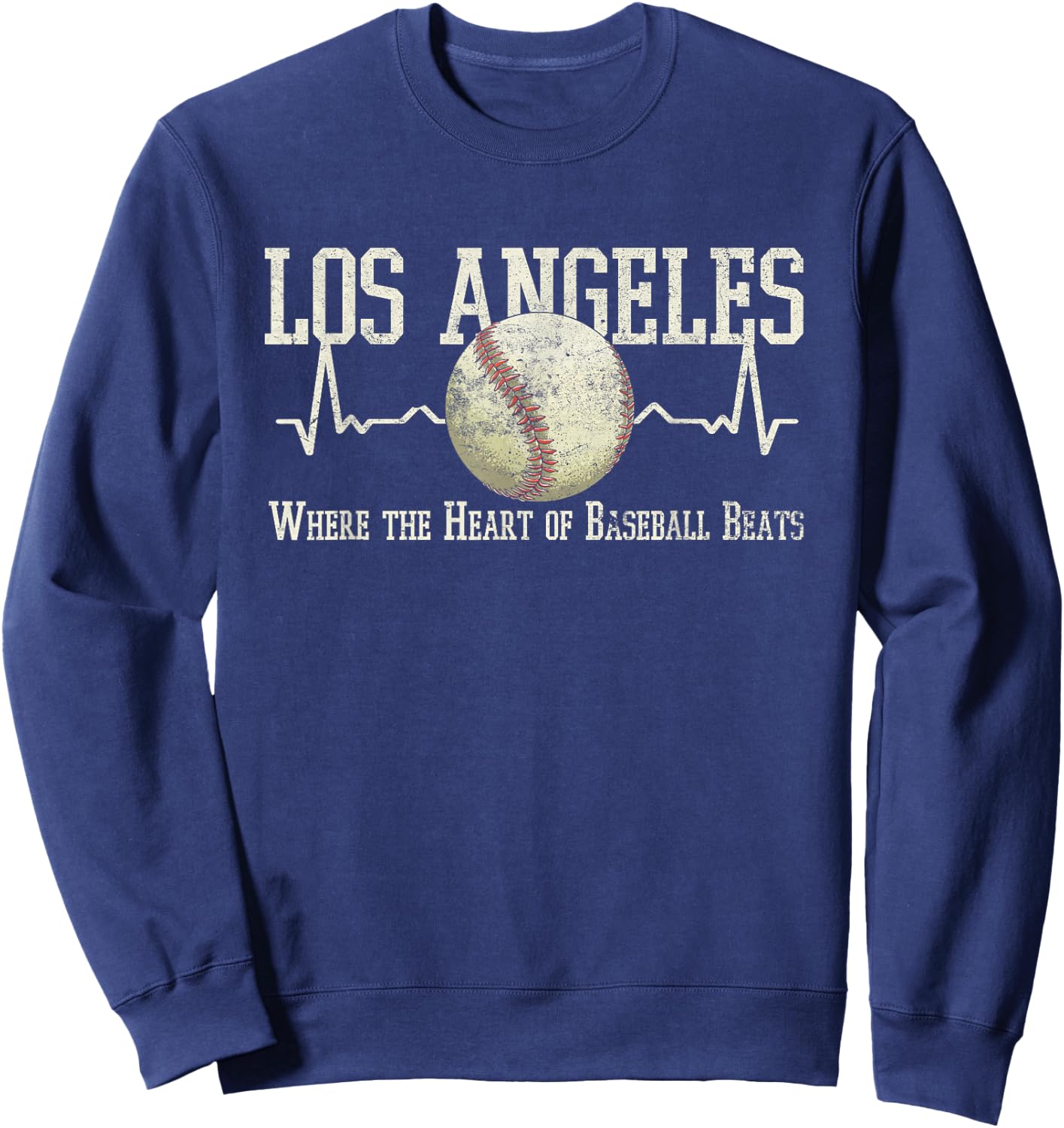 Vintage Baseball Los Angeles Graphic Sweatshirt - Sweatshirt | Navy