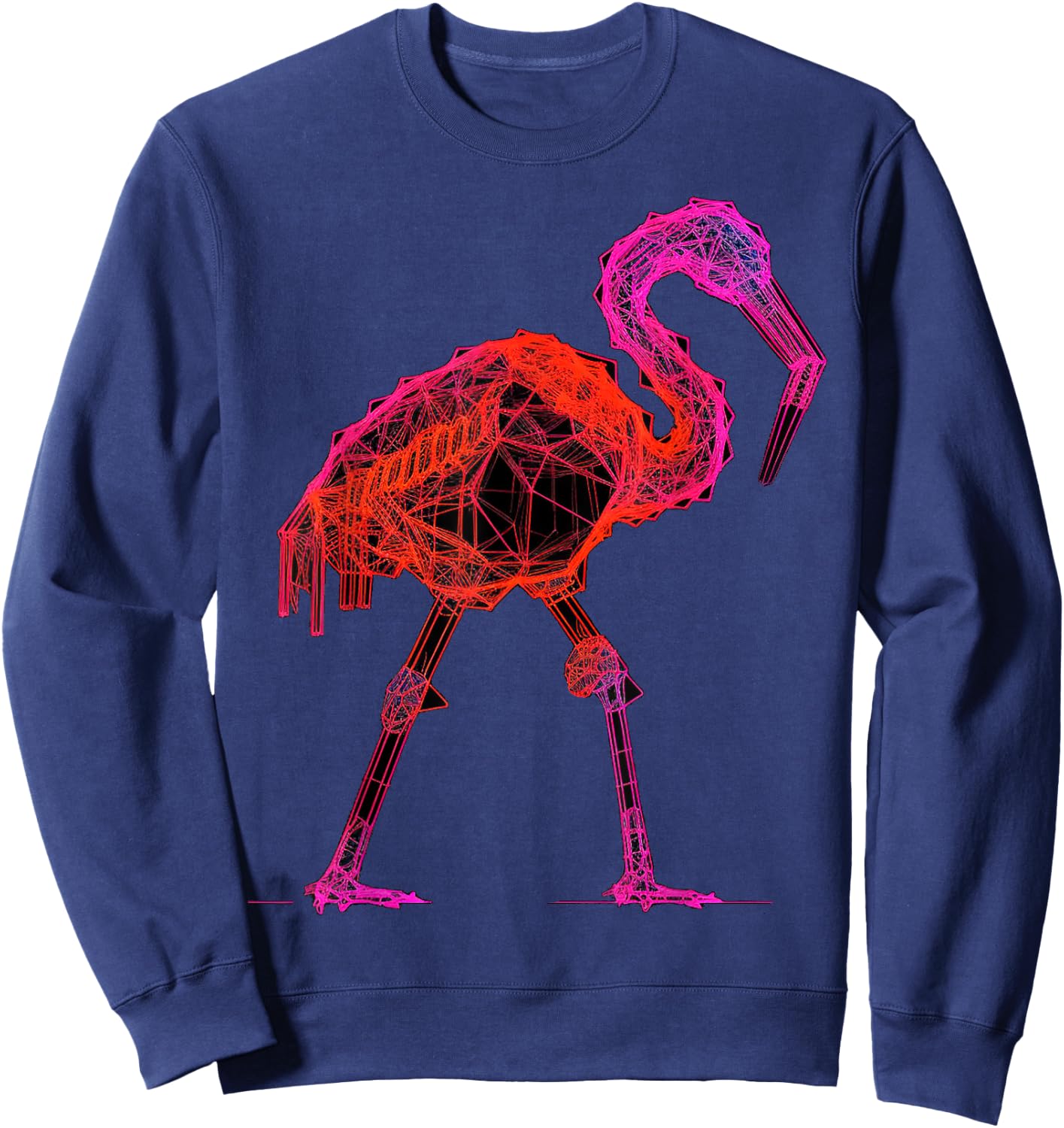 Flamingo Art - Bird Animal Artwork Flamingo Sweatshirt - Sweatshirt | Navy