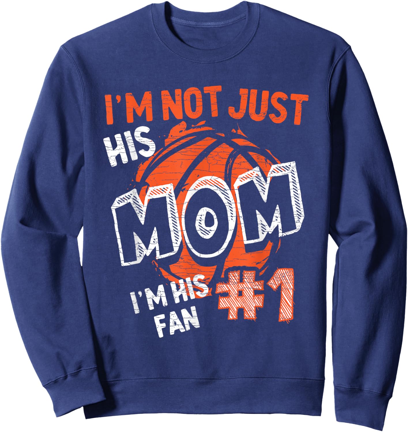 Mom Basketball Player Sweatshirt - Sweatshirt | Navy