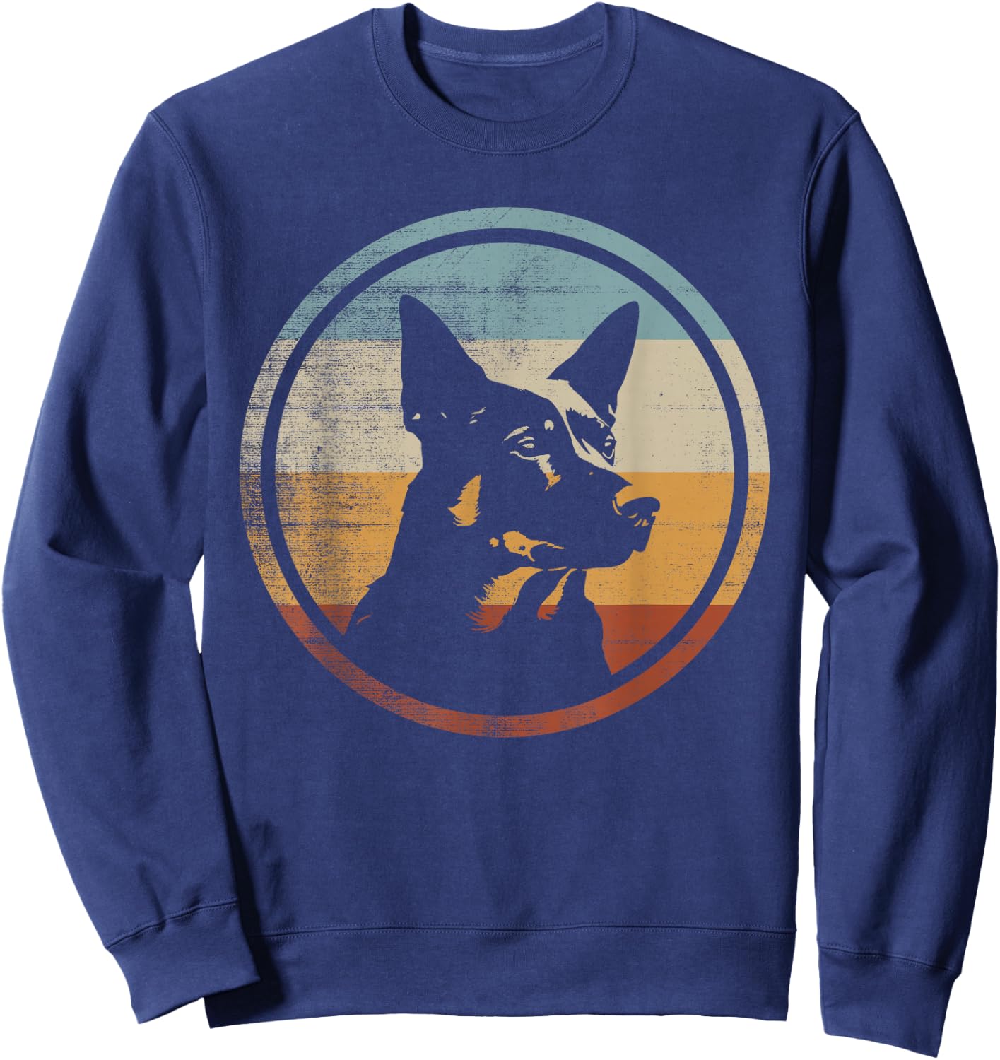 Retro Style Australian Kelpie Dog Sweatshirt - Sweatshirt | Navy