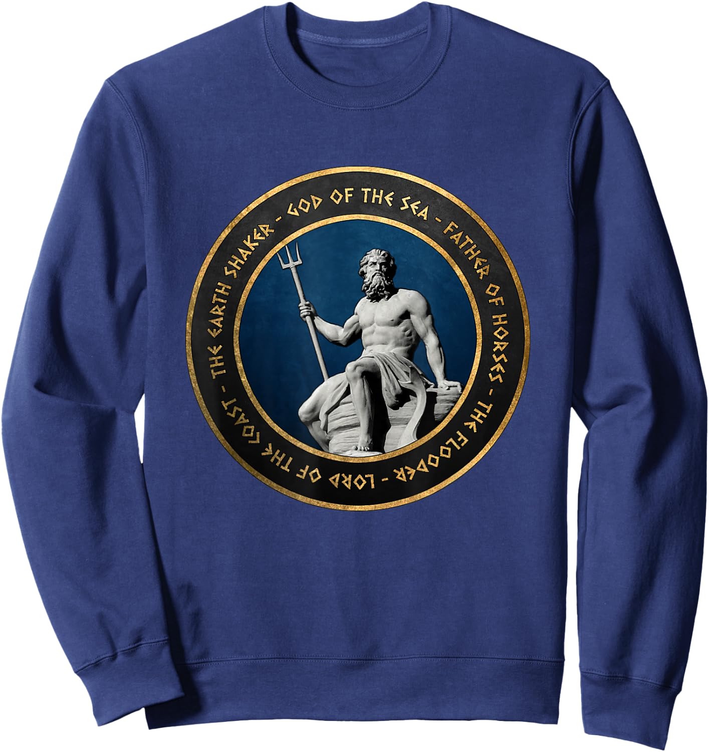 Poseidon Ancient Greek God Sweatshirt - Sweatshirt | Navy