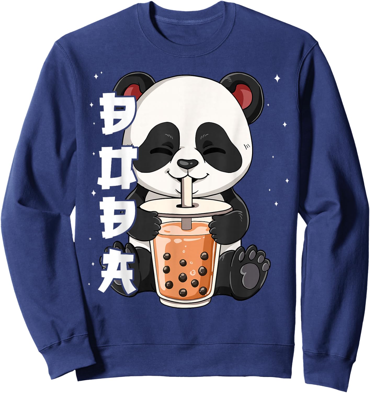 Bubble Tea Panda Boba Tea Sweatshirt - Sweatshirt | Navy