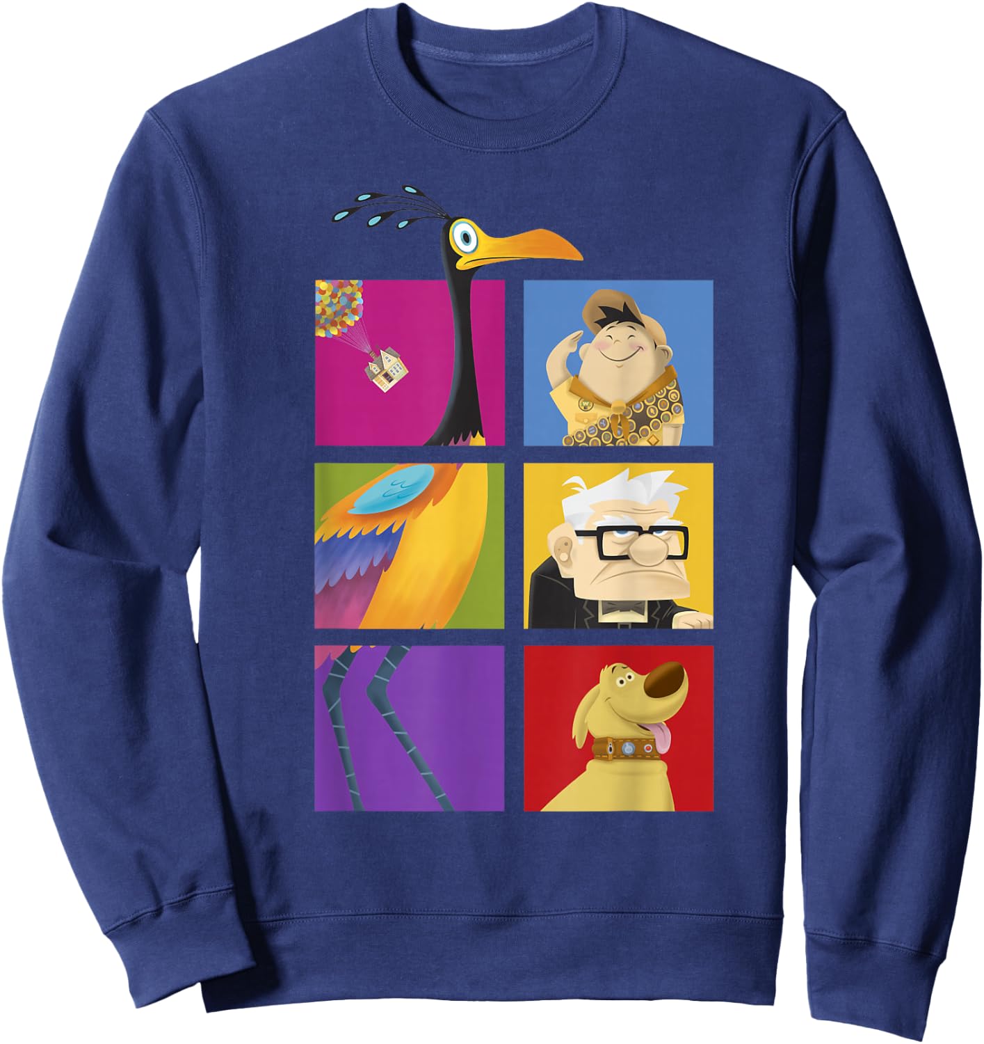 Disney Pixar Up Characters Color Box Up Sweatshirt - Sweatshirt | Navy