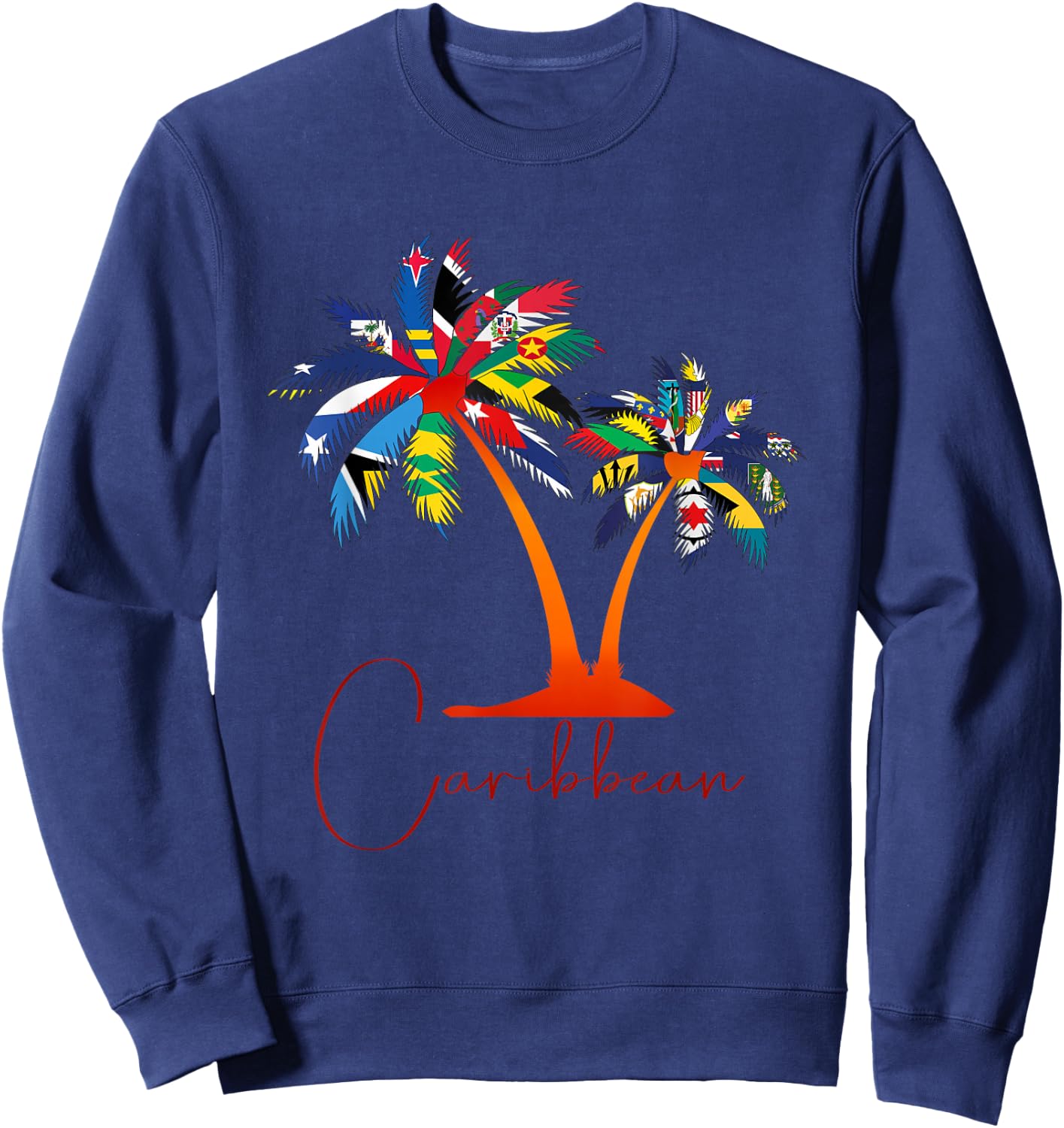 Caribbean Islands Flags, Caribbean Sea Tour Sweatshirt - Sweatshirt | Navy