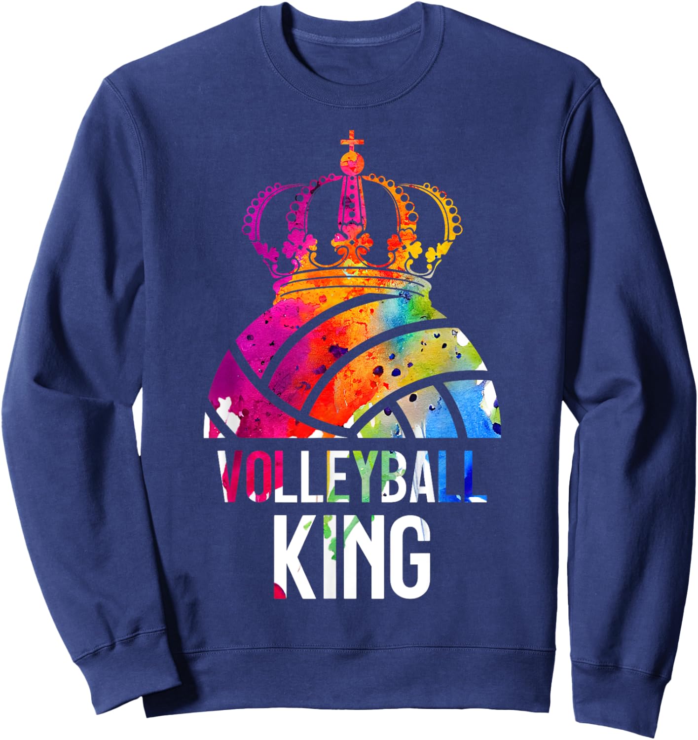 Volleyball King Sweatshirt - Sweatshirt | Navy