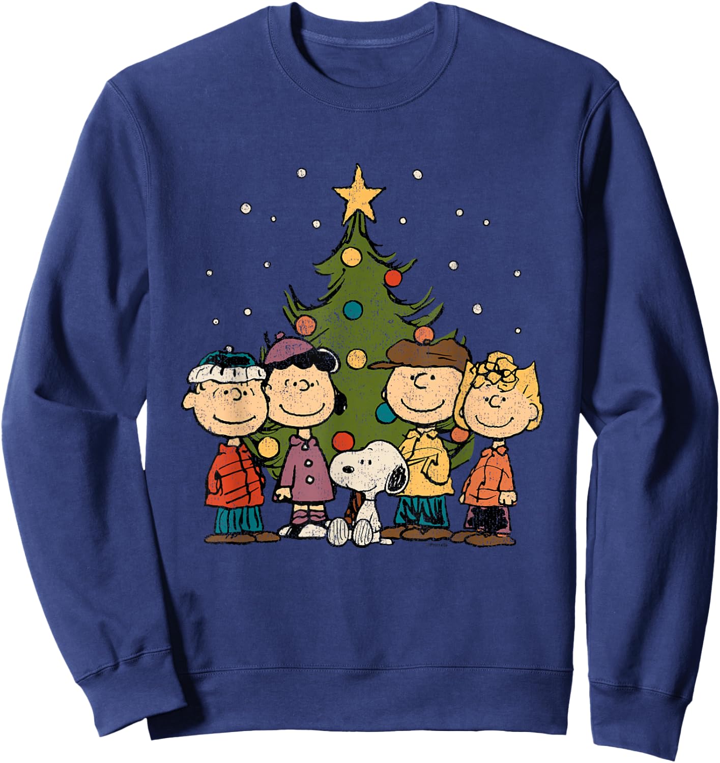 Peanuts - Peanuts Christmas Group Sweatshirt - Sweatshirt | Navy