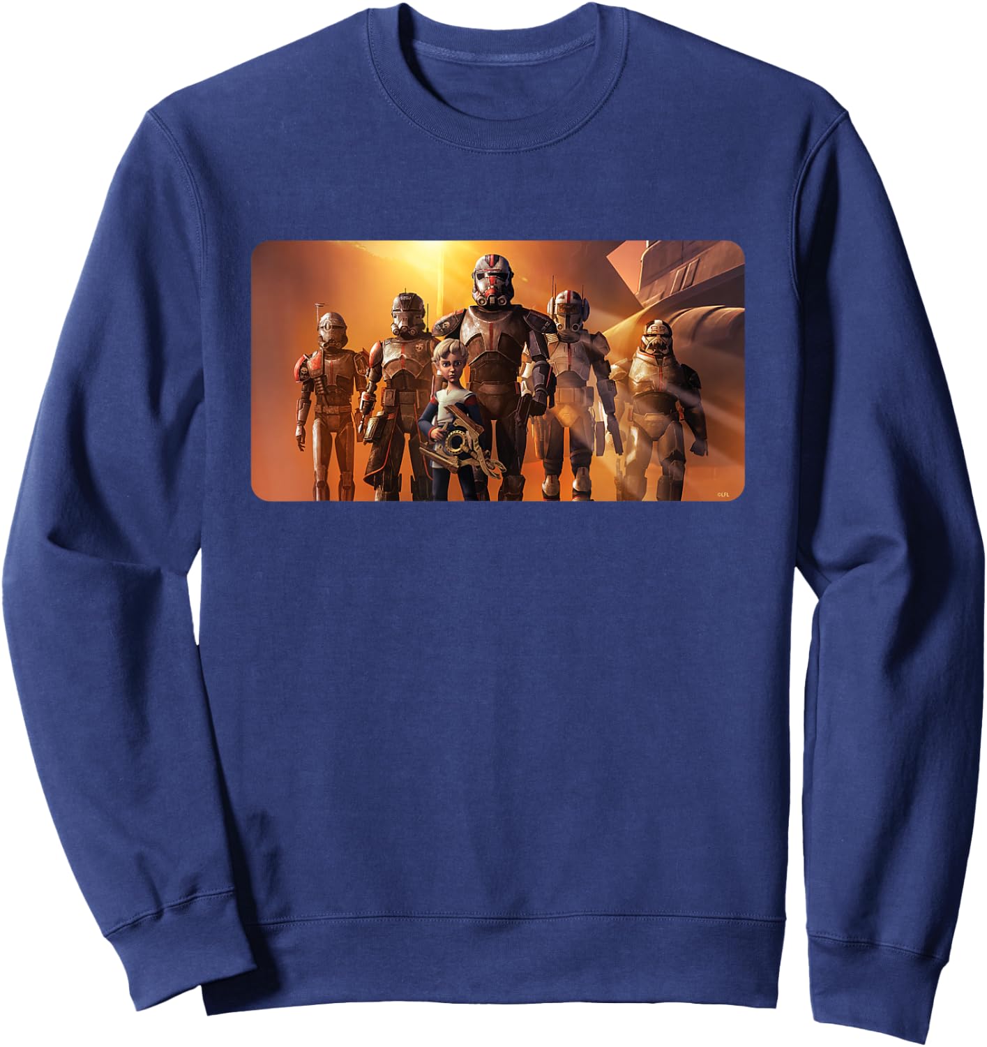 Star Wars The Bad Batch Clone Force 99 Team Sunset Lighting Sweatshirt - Sweatshirt | Navy