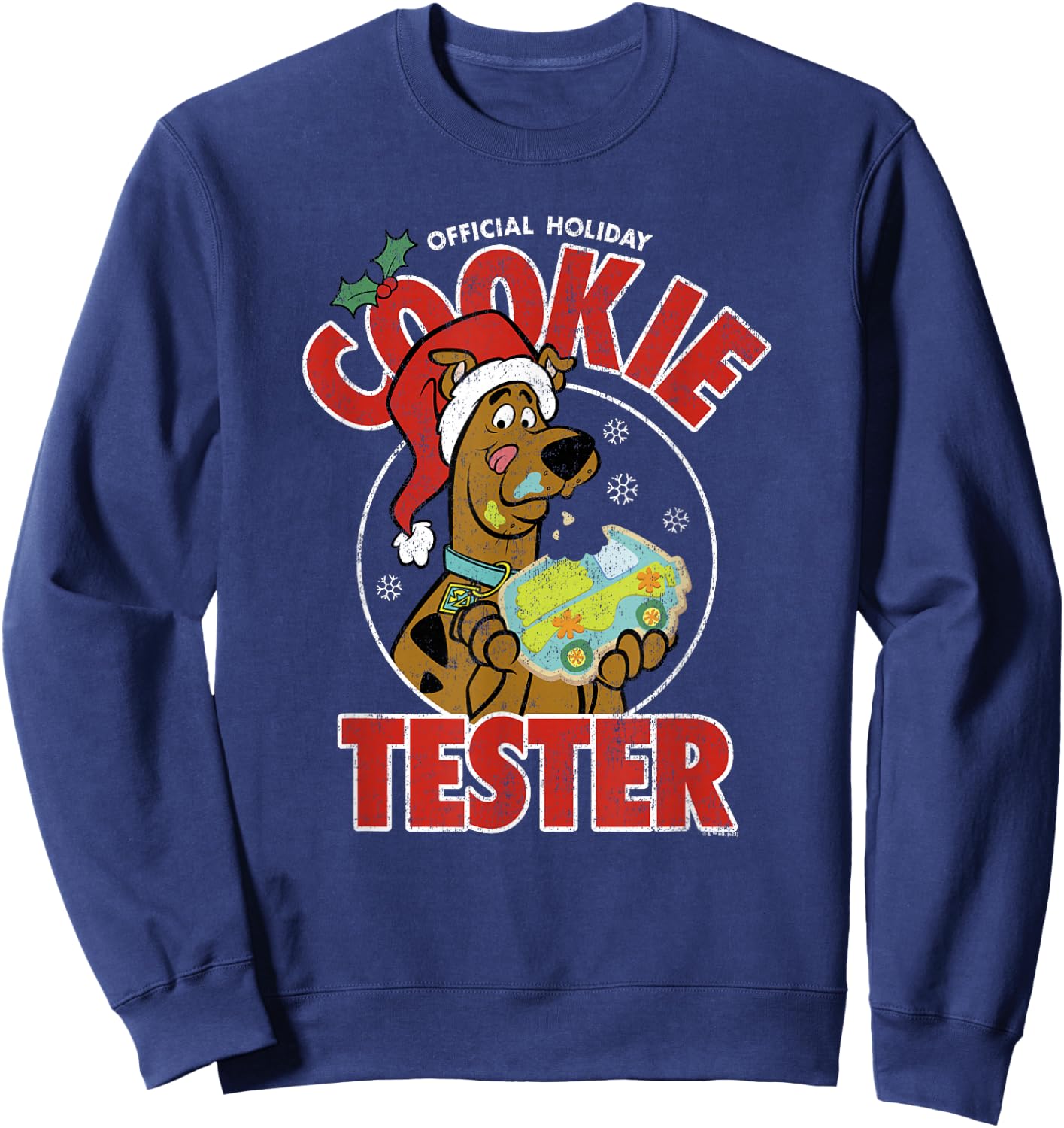 Scooby-Doo -Adults Grey Cartoon Christmas Graphic Sweatshirt - Sweatshirt | Navy
