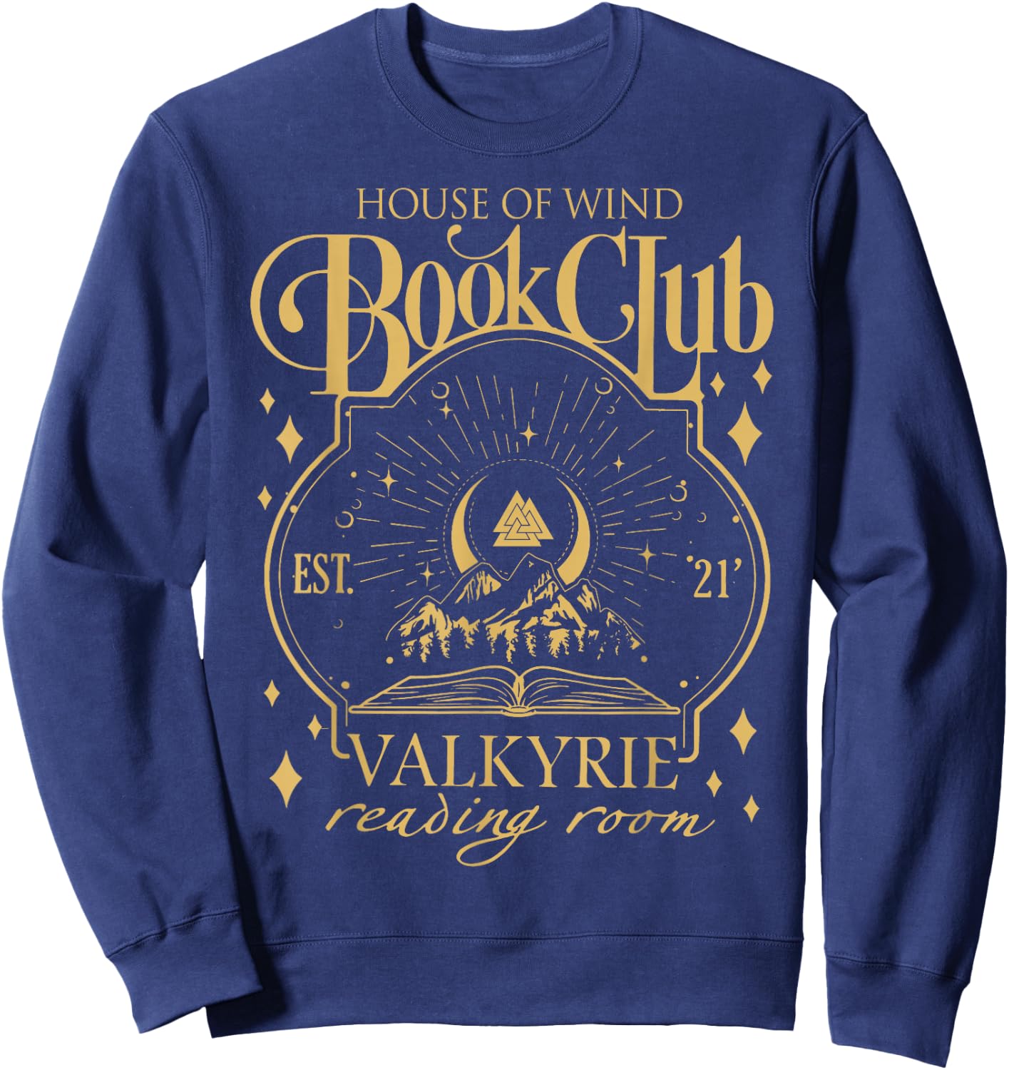 House Of Wind Book Club, Valkyrie Reading Room Sweatshirt - Sweatshirt | Navy