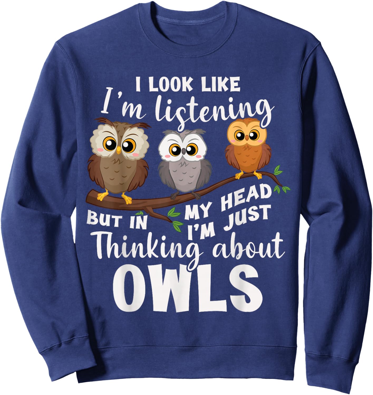 Cute Owl Costume For Kids | Owl Sweatshirt - Sweatshirt | Navy
