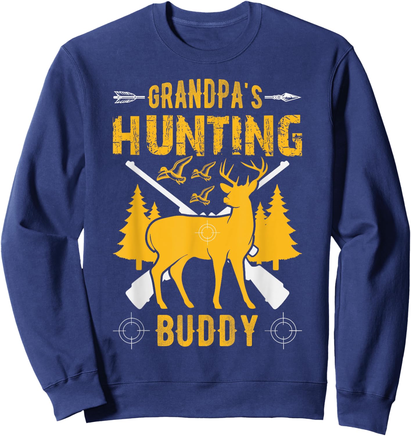 Grandpa's Hunting Buddy Grandson Hunting Buddies Sweatshirt - Sweatshirt | Navy