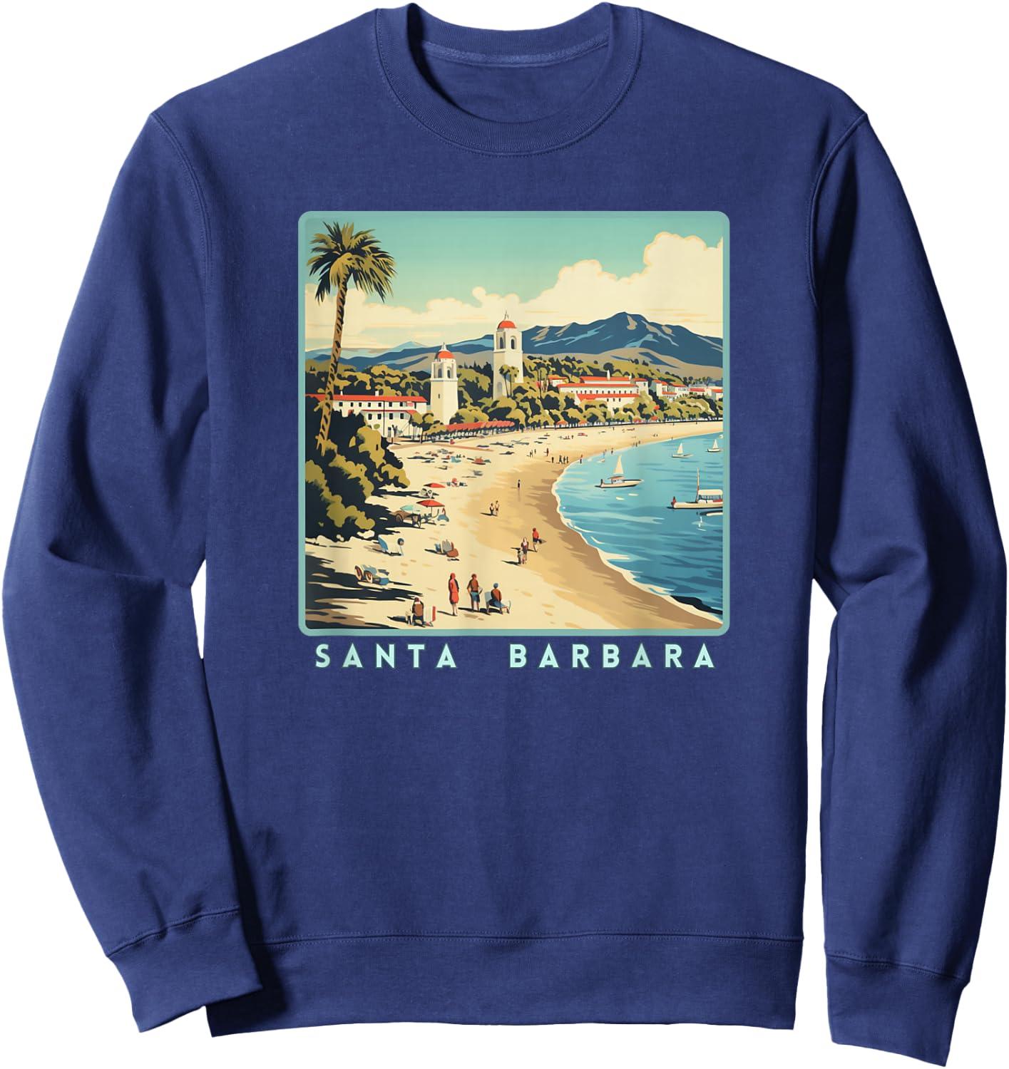 Retro Santa Barbara Sweatshirt - Sweatshirt | Navy