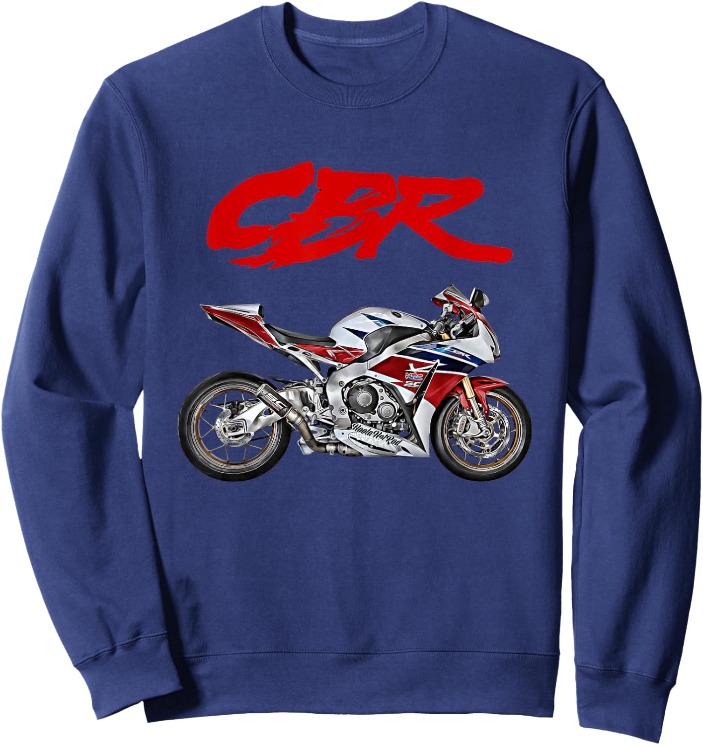 CBR,Motorcycle,Motorbike,Road Racing,Biker,Sportsbike,CBR Sweatshirt - Sweatshirt | Navy