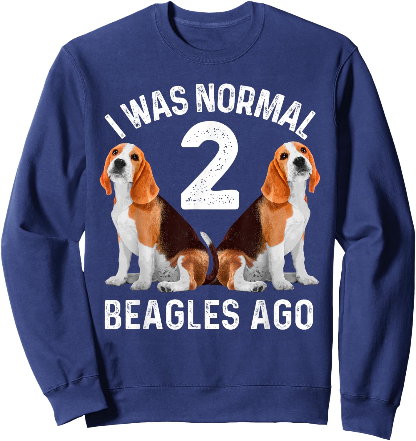 Funny Beagle Dog Art Women Boys Girls Beagle Lovers Sweatshirt - Sweatshirt | Navy