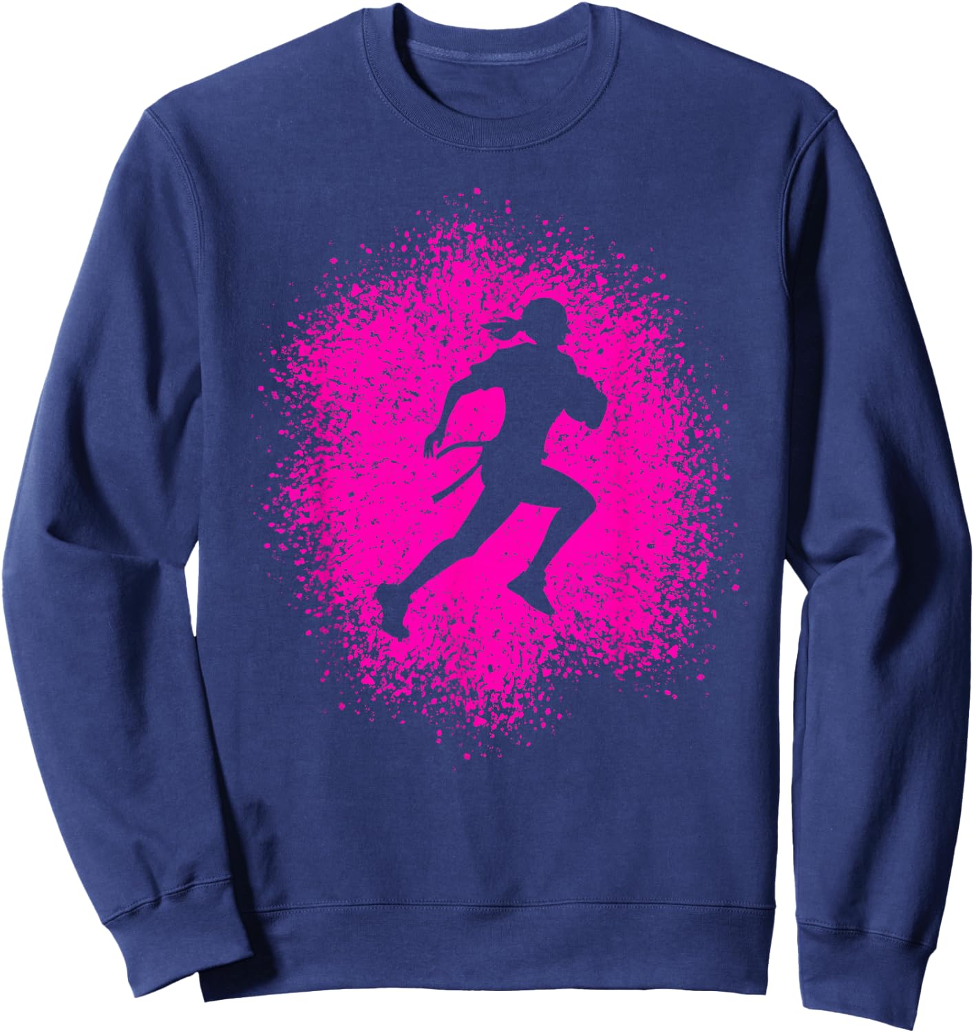 Flag Football Player Women Girls Children Sweatshirt - Sweatshirt | Navy