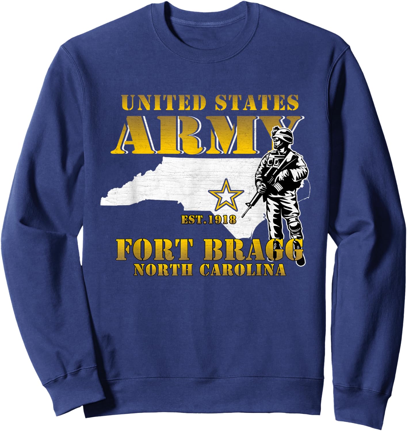 Fort Bragg North Carolina Nc Army Base Army Basic Training Sweatshirt - Sweatshirt | Navy