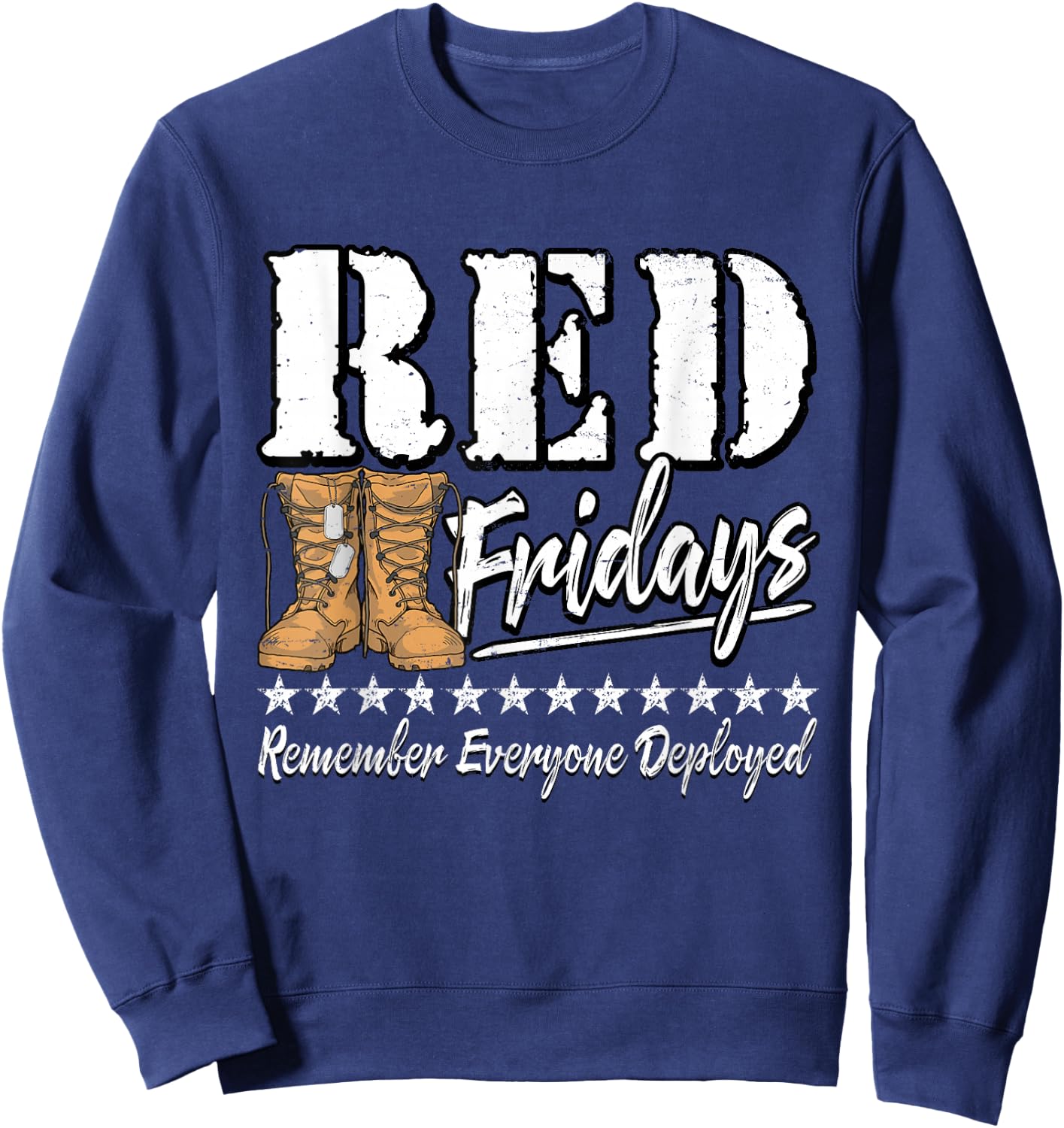 R.E.D. Friday Military Remember Everyone Deployed RED Sweatshirt - Sweatshirt | Navy