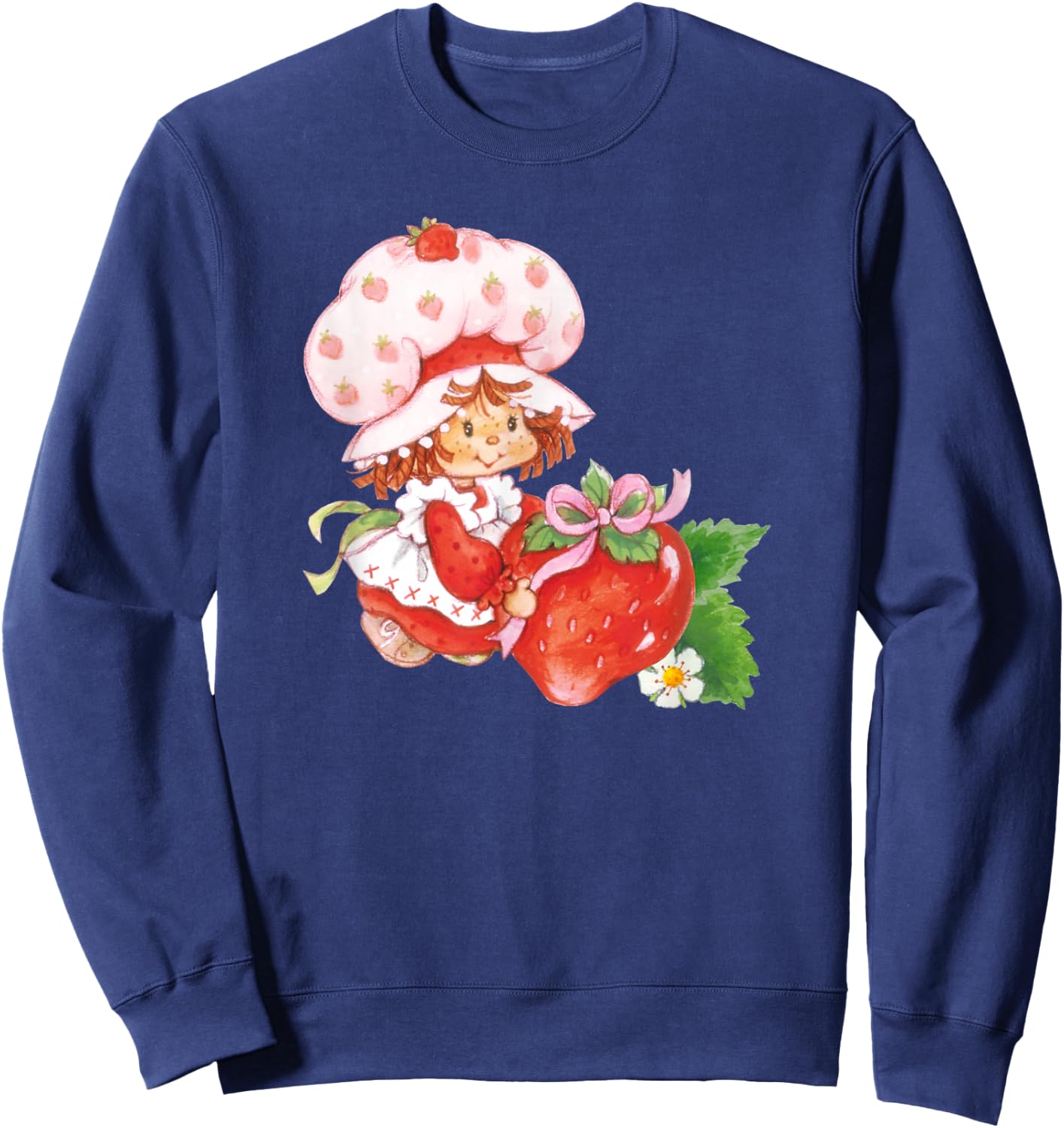 Strawberry Shortcake Sweet Surprise Strawberry Bow Vintage Sweatshirt - Sweatshirt | Navy