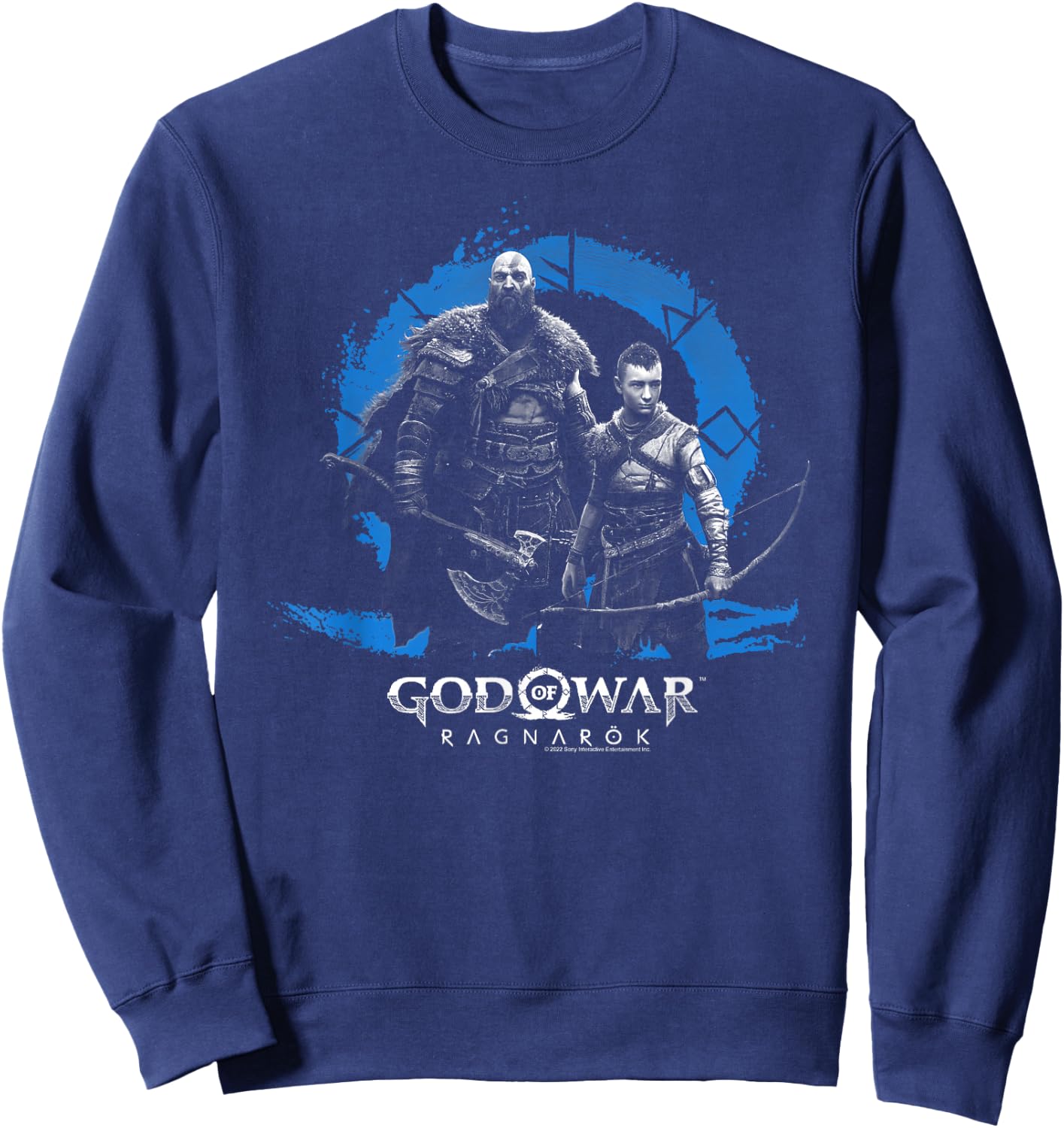 God of War: Ragnarok Icon with Kratos and Atreus Sweatshirt - Sweatshirt | Navy