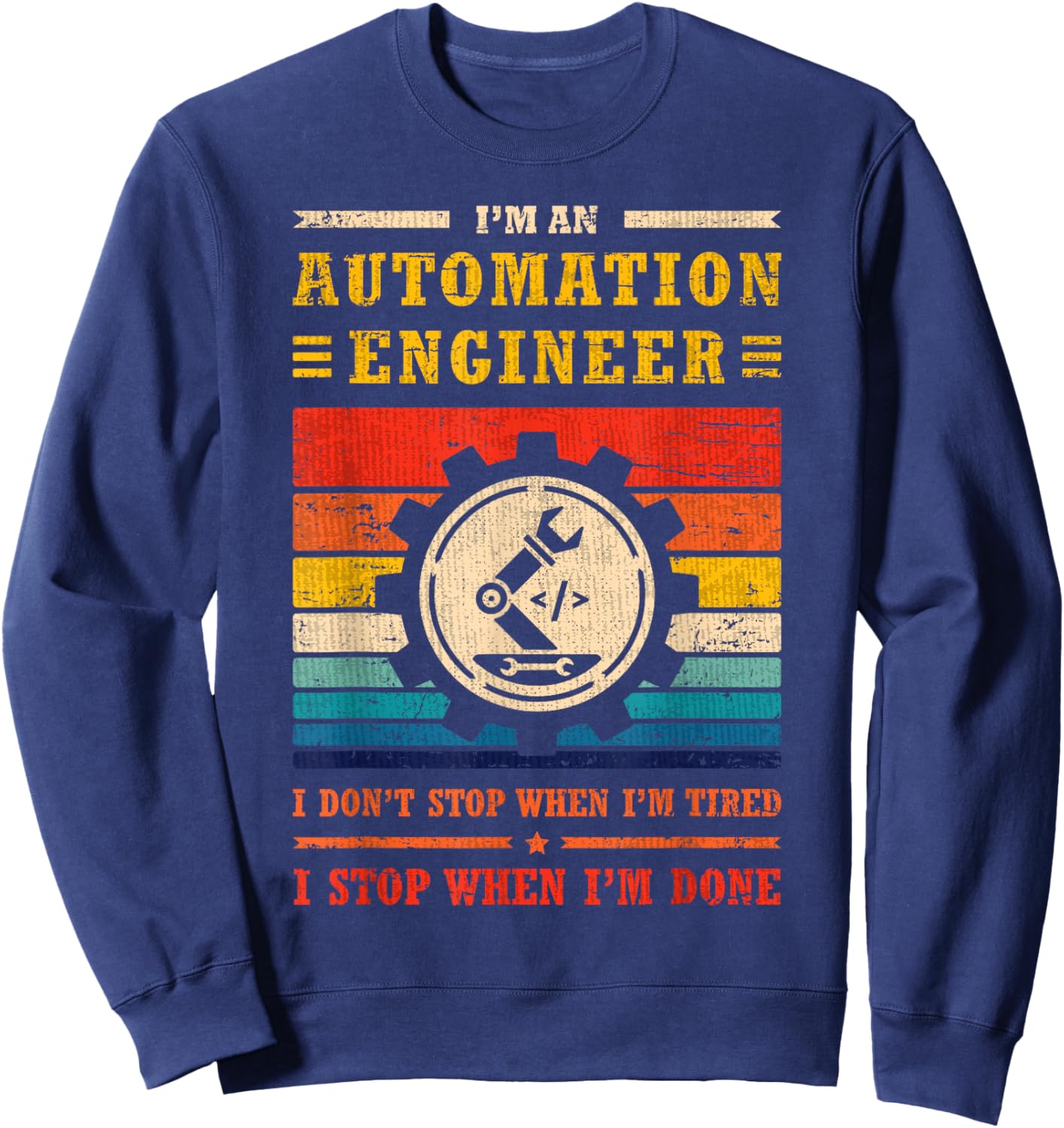 Controls Engineer HMI PLC Programmer PLC Automation Engineer Sweatshirt - Sweatshirt | Navy