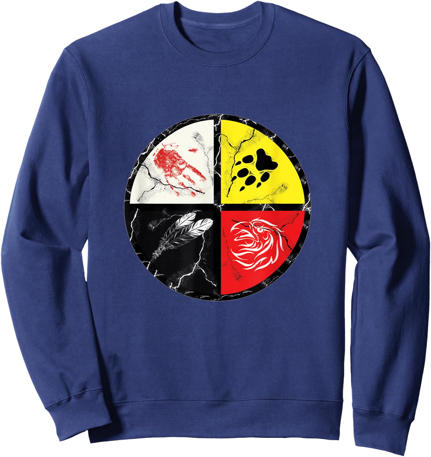 Native American Medicine Wheel Sweatshirt - Sweatshirt | Navy