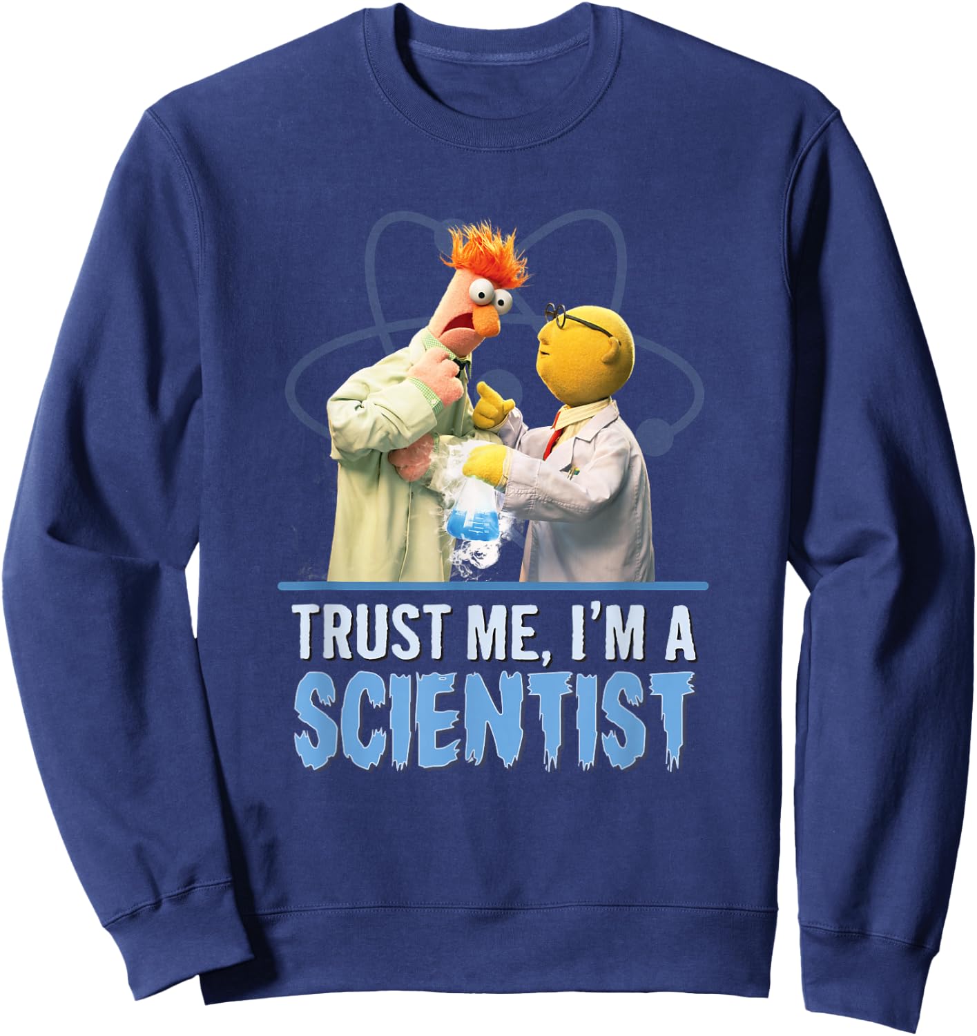 Disney The Muppets Trust Me I'm A Scientist Bunsen & Beaker Sweatshirt - Sweatshirt | Navy