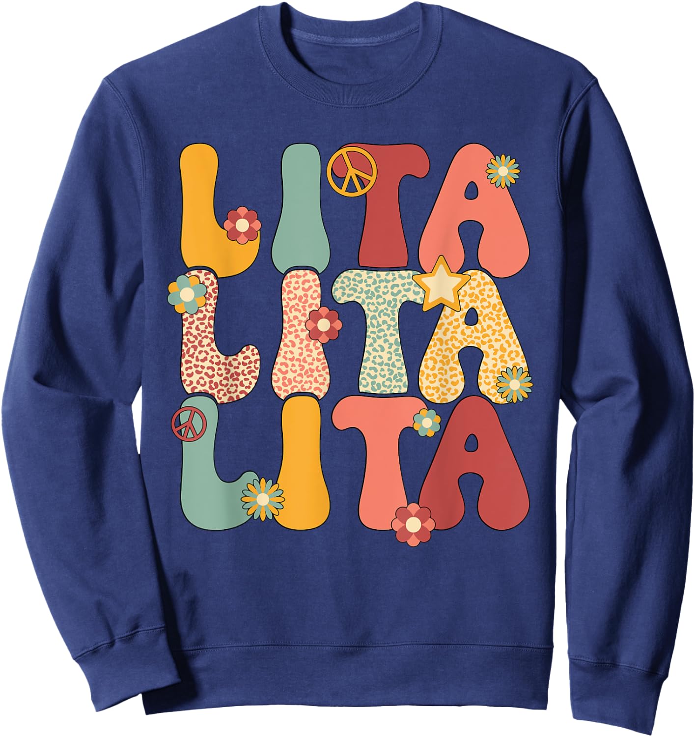 Lita Grandma Groovy Lita Grandmother Sweatshirt - Sweatshirt | Navy