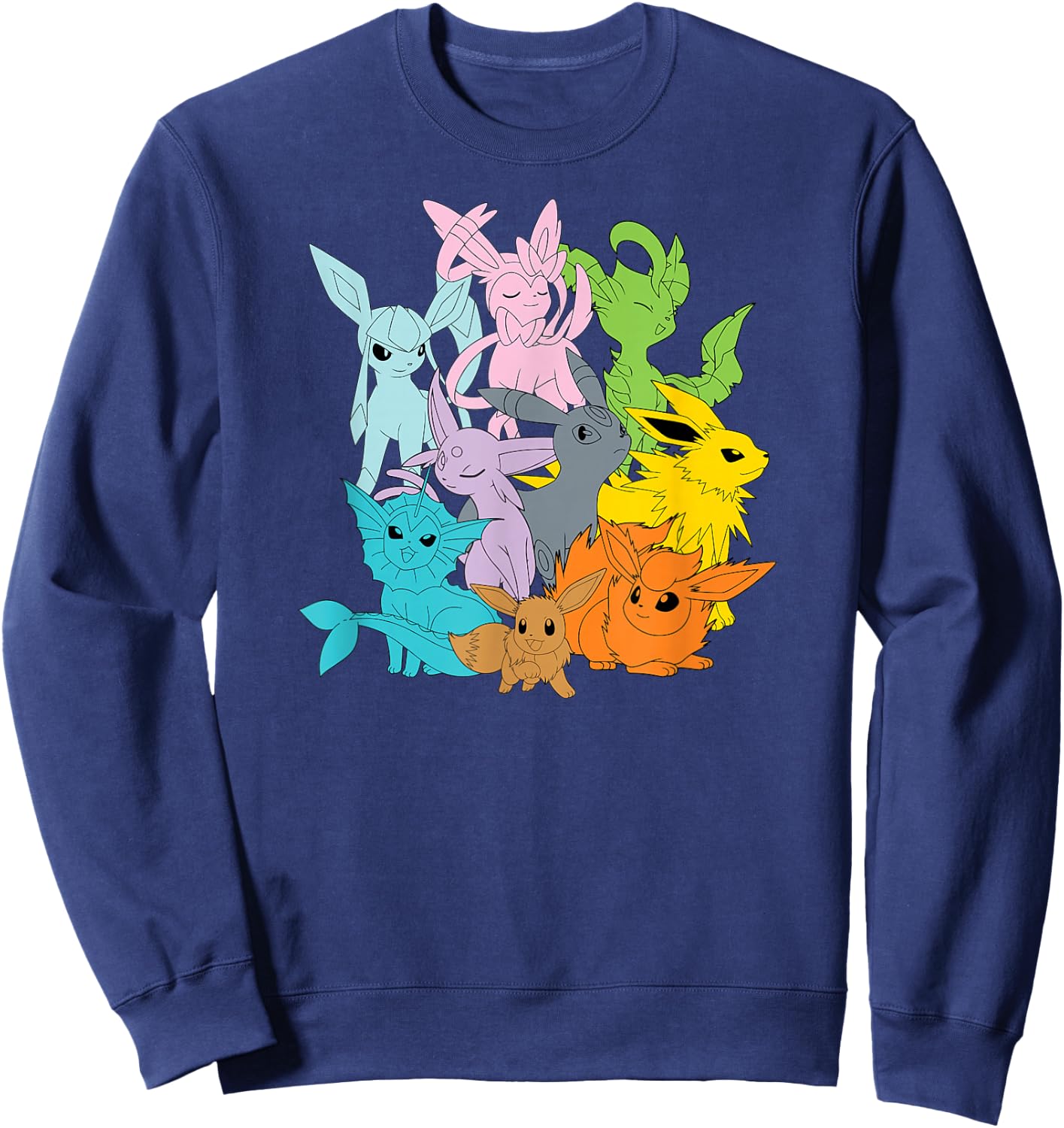 Pokémon - Eevolutions Solid Color Sweatshirt - Sweatshirt | Navy