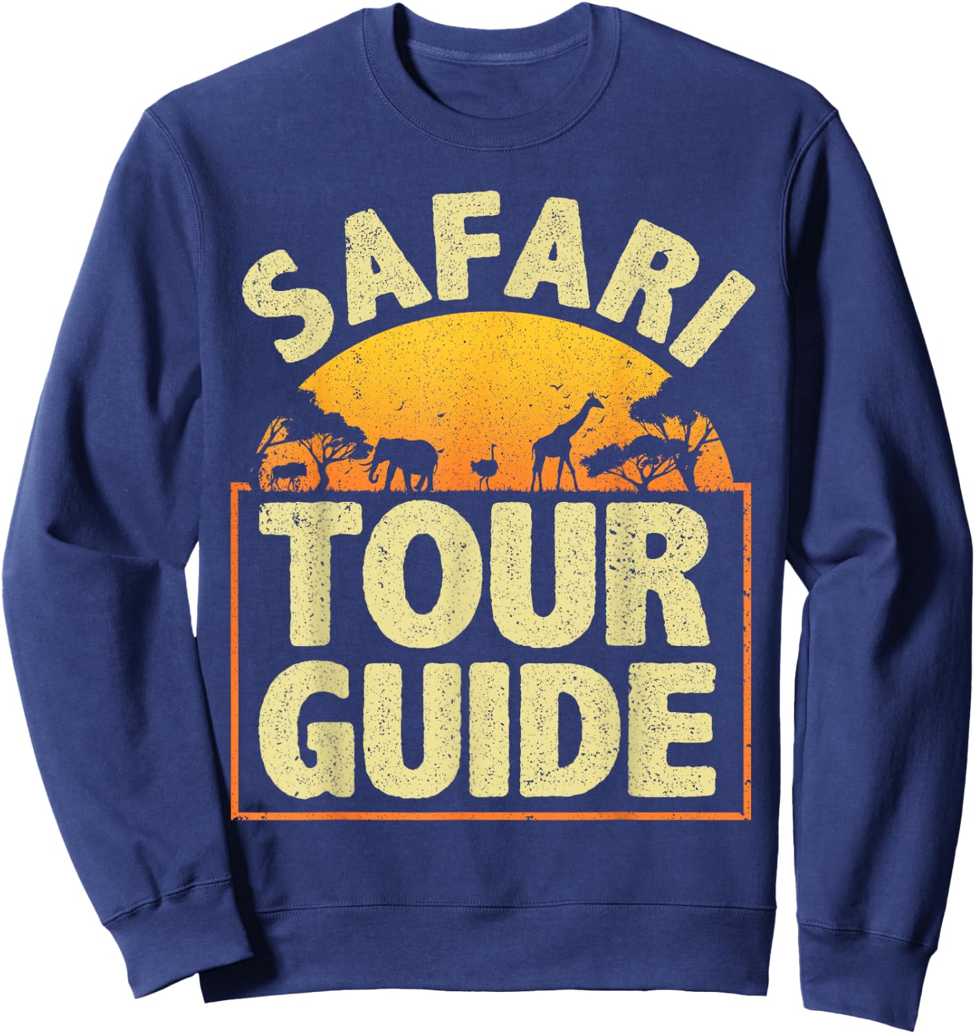 Funny Safari Guide Art Women Kids Zoo Safari Costume Sweatshirt - Sweatshirt | Navy