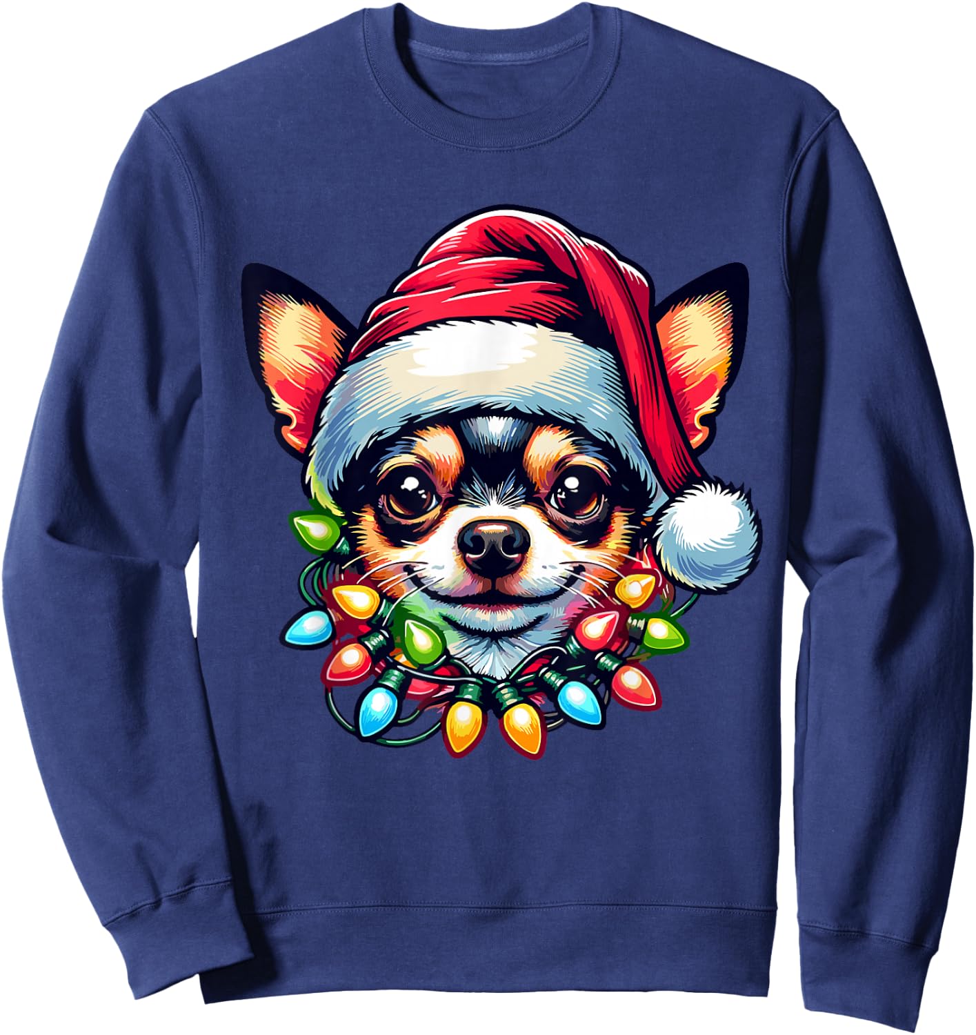 Dog Owner Xmas Men Women Favorite Chihuahua Christmas Sweatshirt - Sweatshirt | Navy