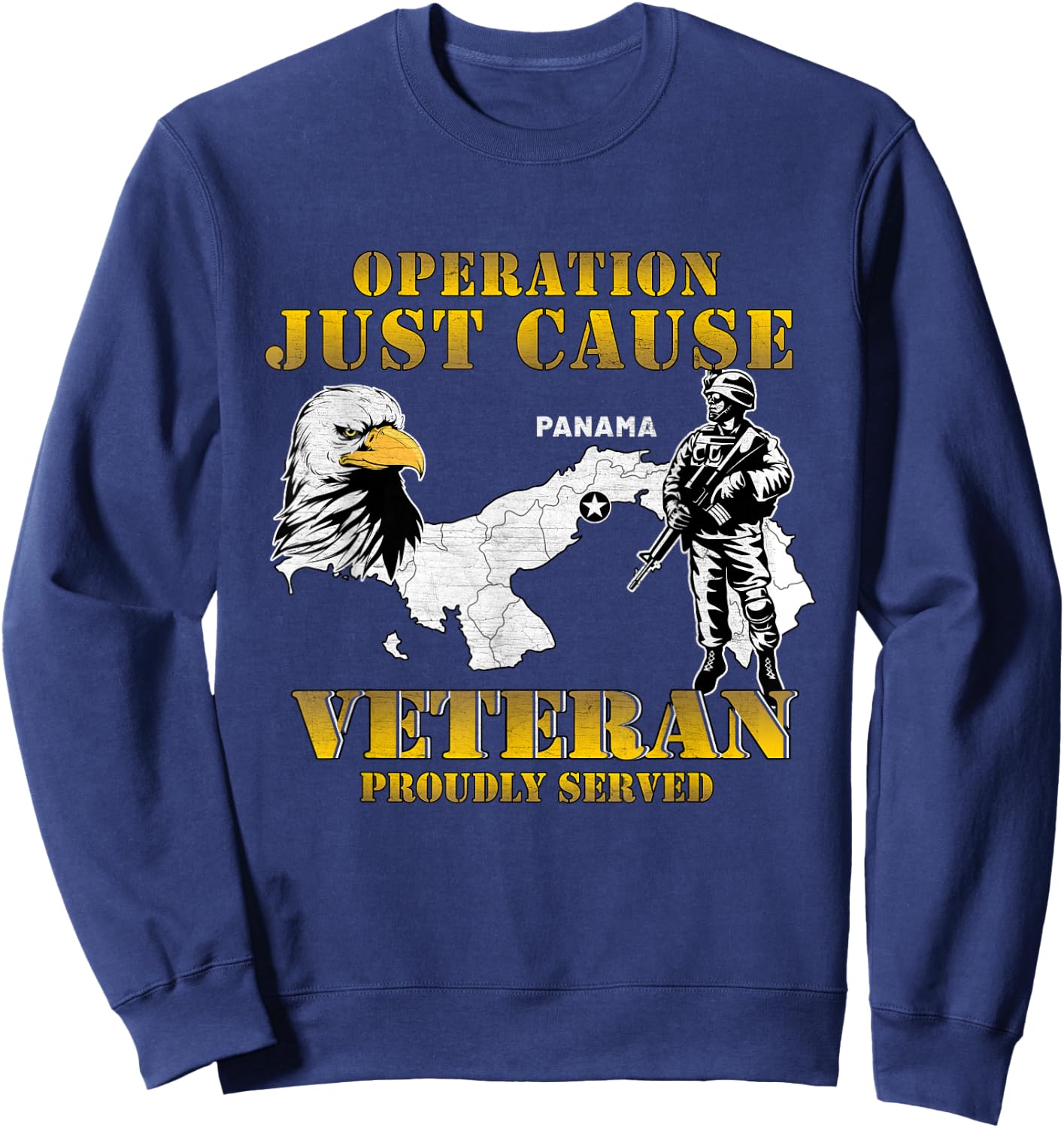 Operation Just Cause Panama Veteran Vintage Gifts Sweatshirt - Sweatshirt | Navy