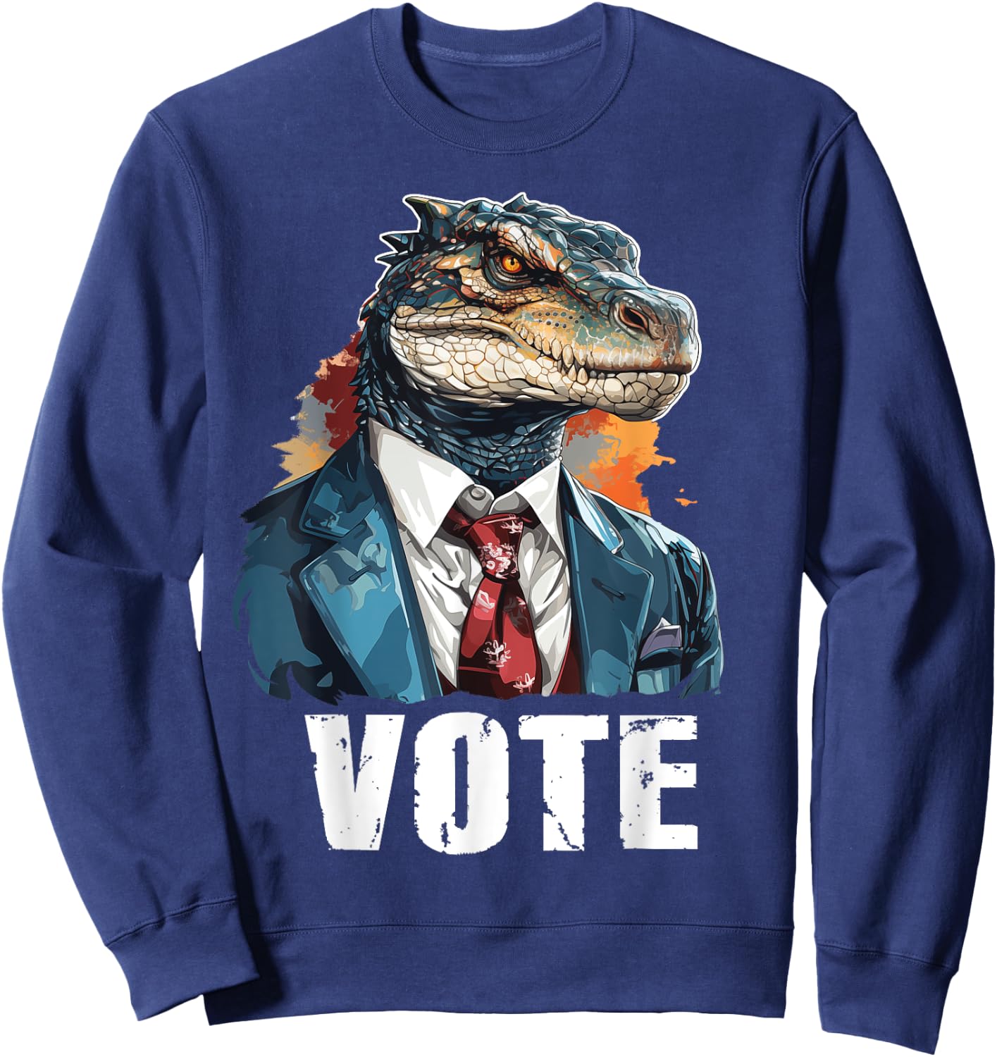Vote - Funny Reptilian For President Election Voting Lizard Sweatshirt - Sweatshirt | Navy
