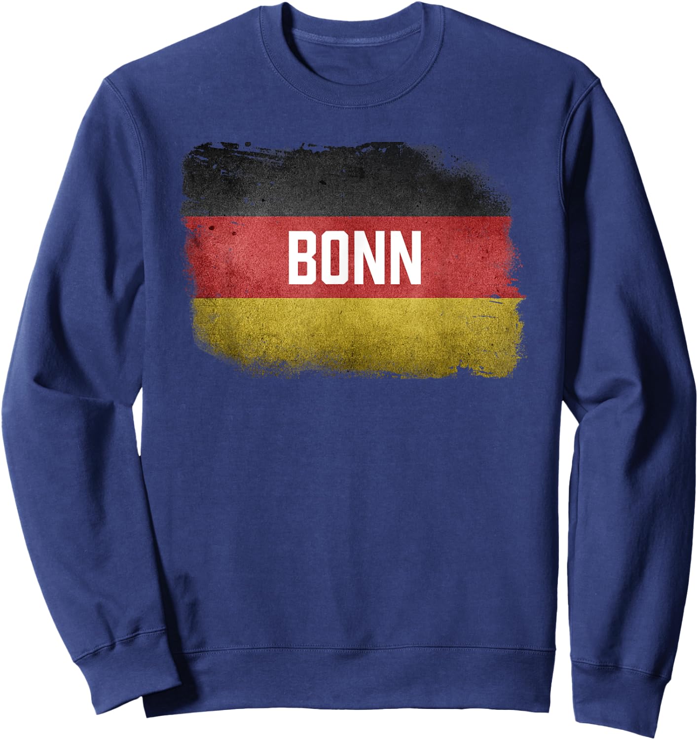Bonn | Germany German Flag Vintage Souvenir Sweatshirt - Sweatshirt | Navy