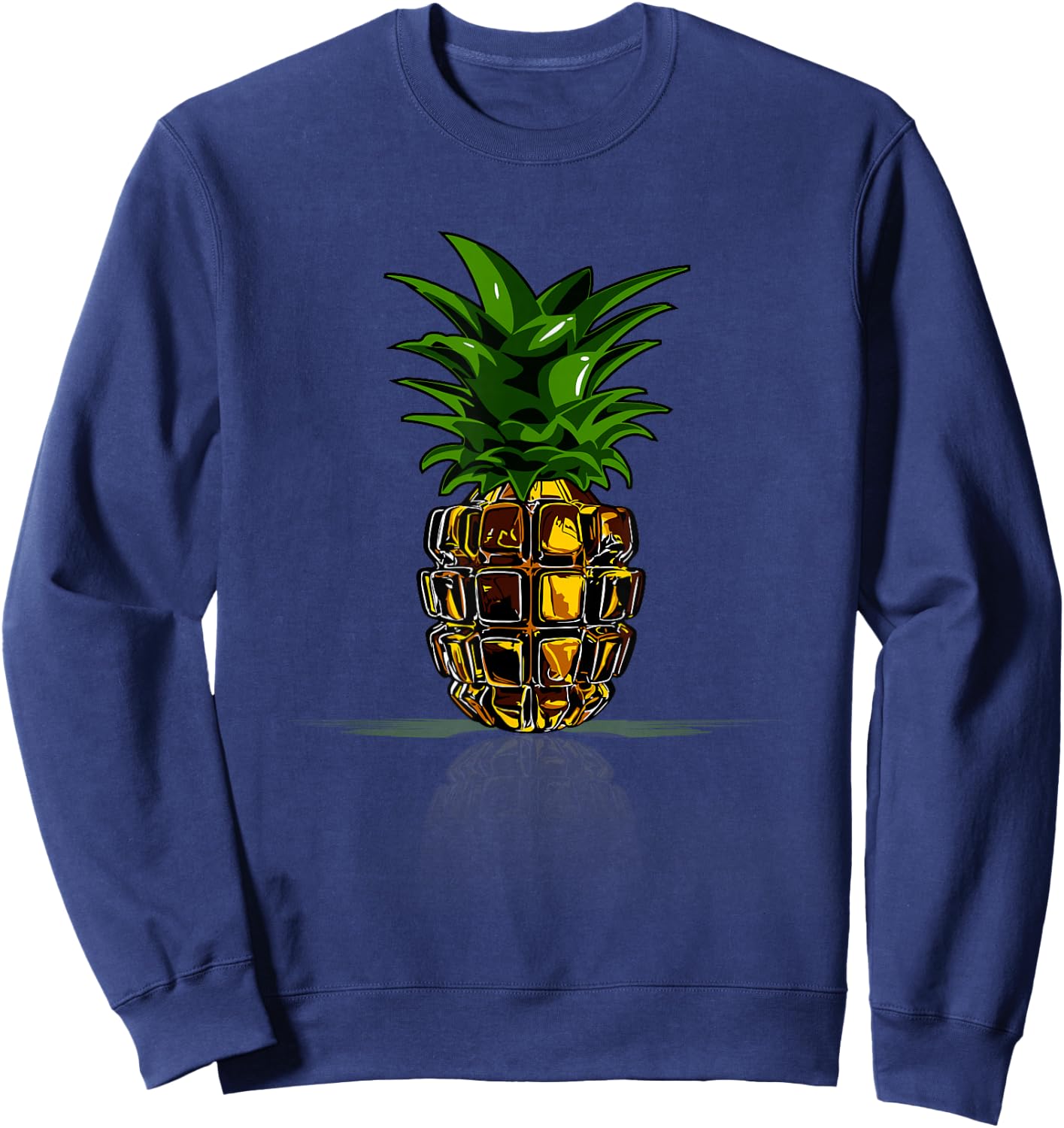 Cute Pineapple Hand Grenade Halloween Costume Military Sweatshirt - Sweatshirt | Navy