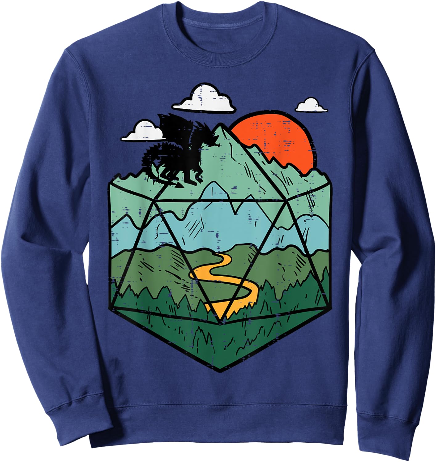 RPG Mountain Gamer Men Boys Kids Youth Sweatshirt - Sweatshirt | Navy