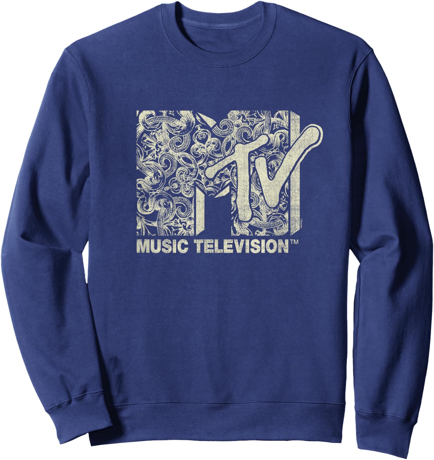 MTV - Brocade MTV logo Sweatshirt - Sweatshirt | Navy