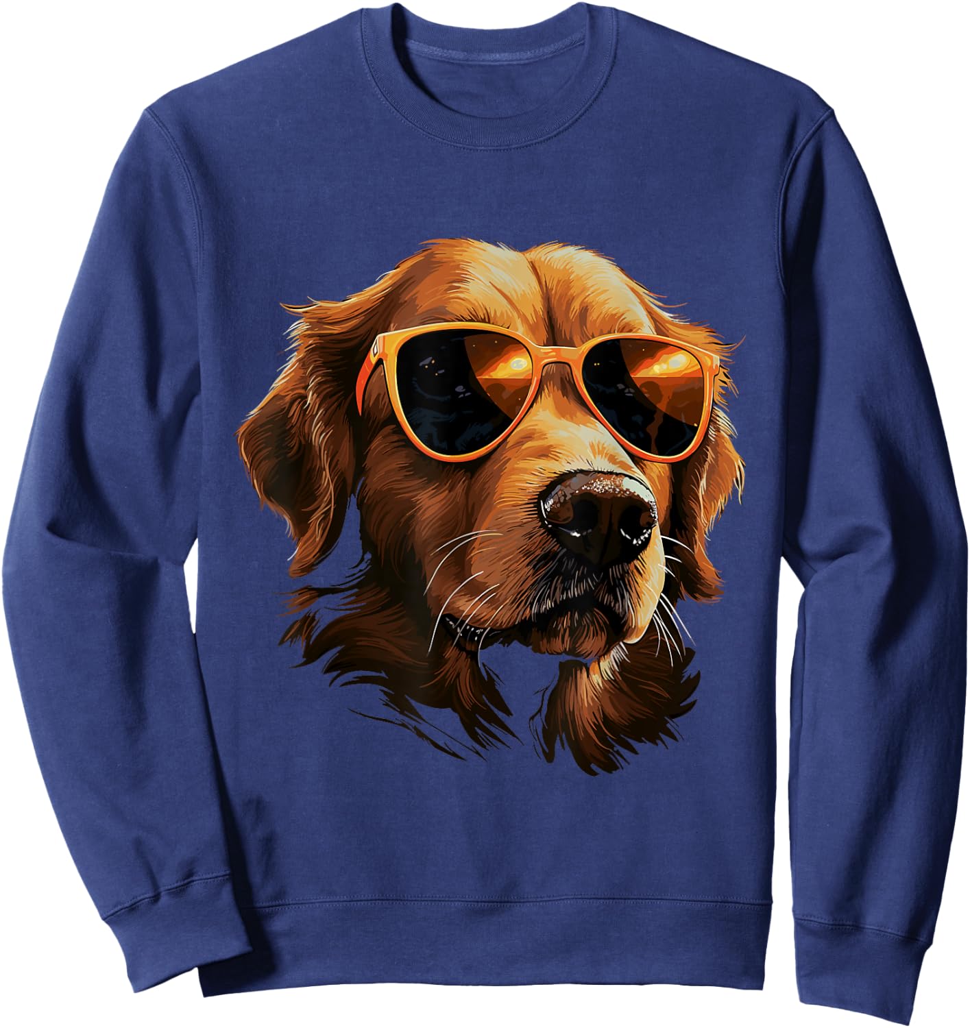 Golden Retriever Dog Sunglasses for Children Boys Girls Sweatshirt - Sweatshirt | Navy