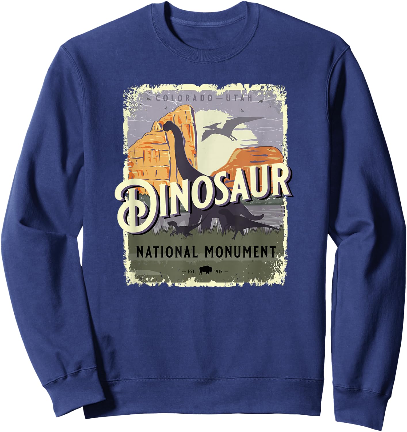 Dinosaur National Monument Colorado Utah USA Souvenir Sweatshirt - Sweatshirt | Navy