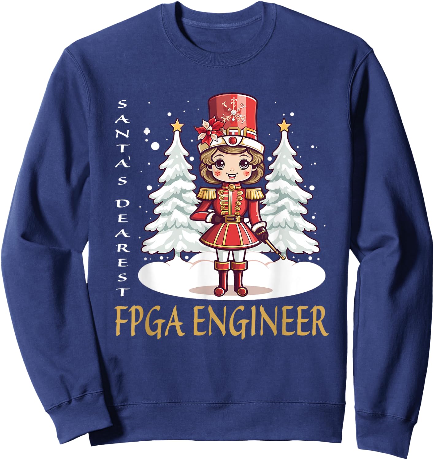 FPGA Engineer Christmas Classic Female Nutcracker Sweatshirt - Sweatshirt | Navy