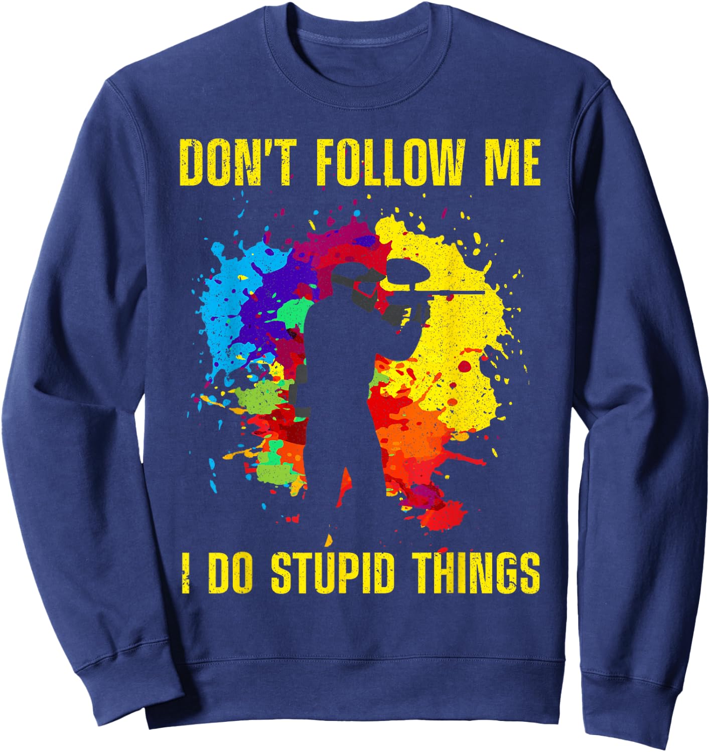 Funny Paintball Design Women Kids Paintball Player Sweatshirt - Sweatshirt | Navy