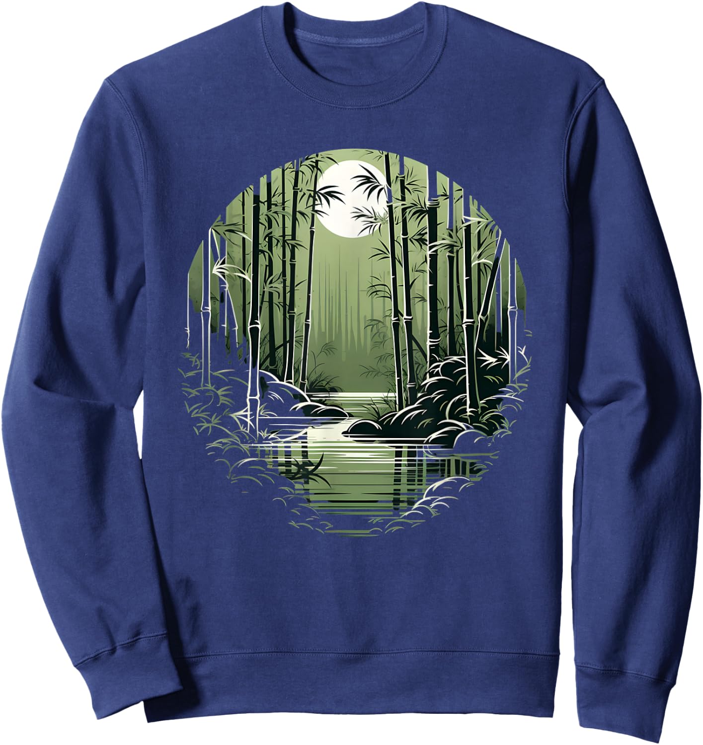 Asian Bamboo Forest Connection With Nature Sweatshirt - Sweatshirt | Navy