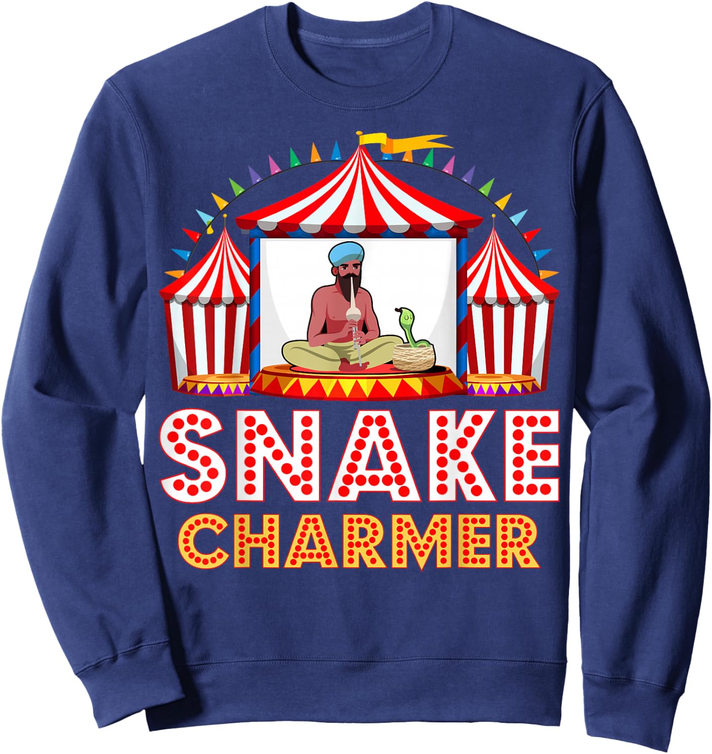 Carnival Event Circus Staff Animal Trainer Snake Charmer Sweatshirt - Sweatshirt | Navy
