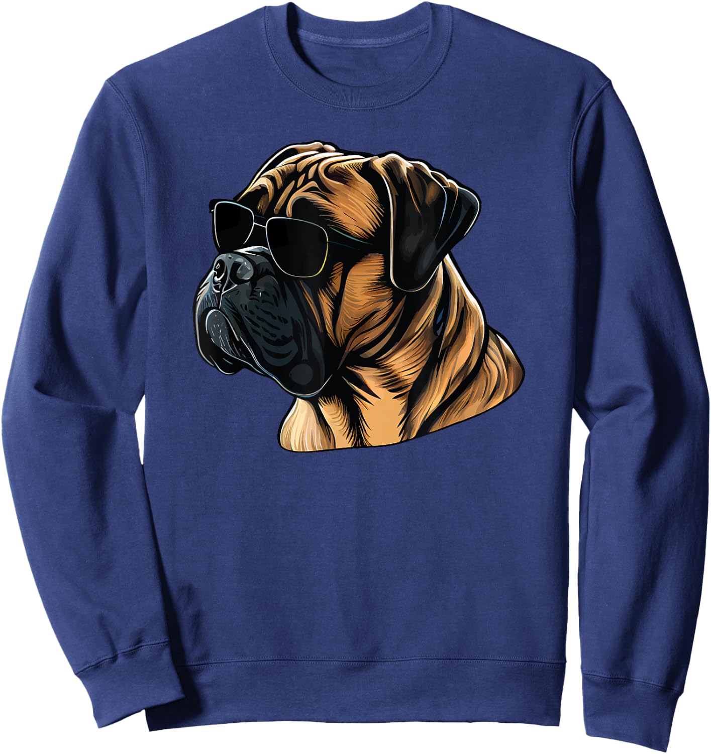 Dad Mom Cool Dog Sunglasses - Bullmastiff Women Sweatshirt - Sweatshirt | Navy
