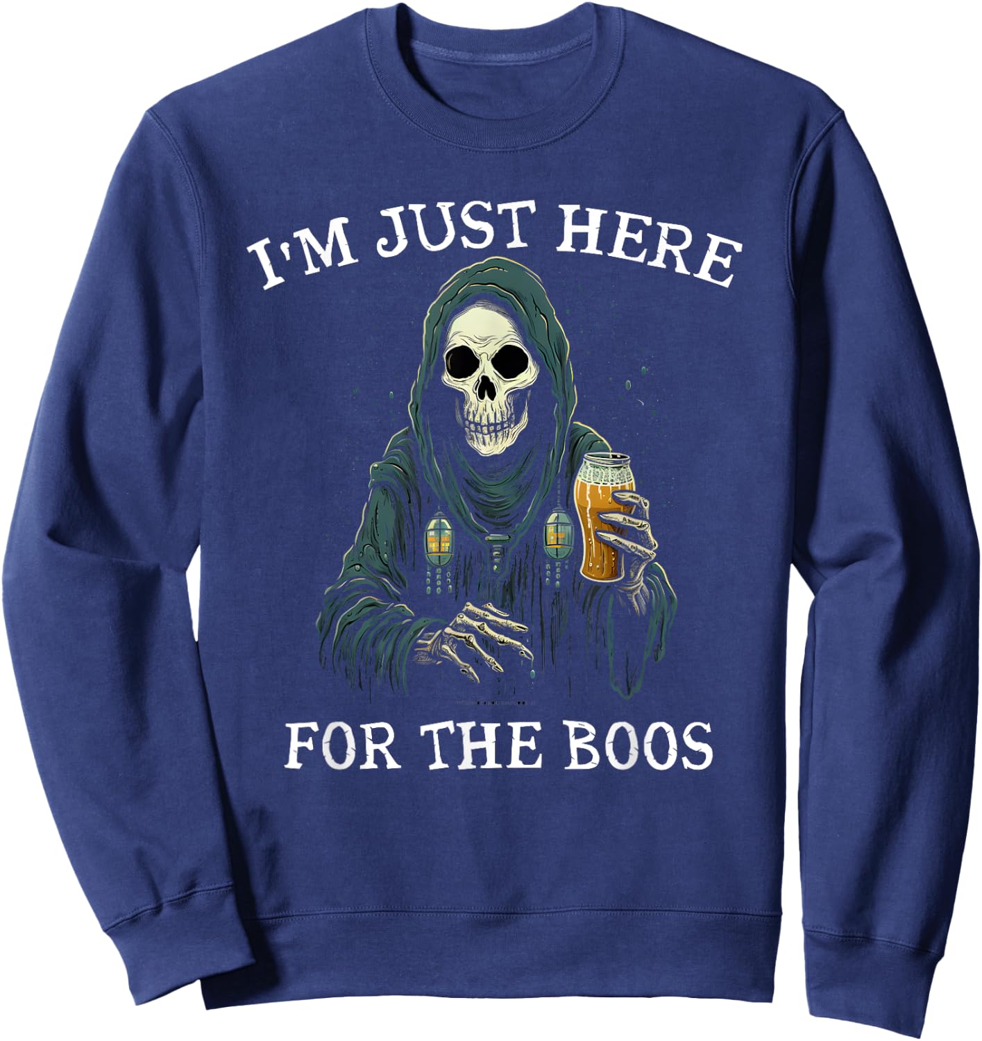 Funny Halloween I'm just here for the boos costume Sweatshirt - Sweatshirt | Navy