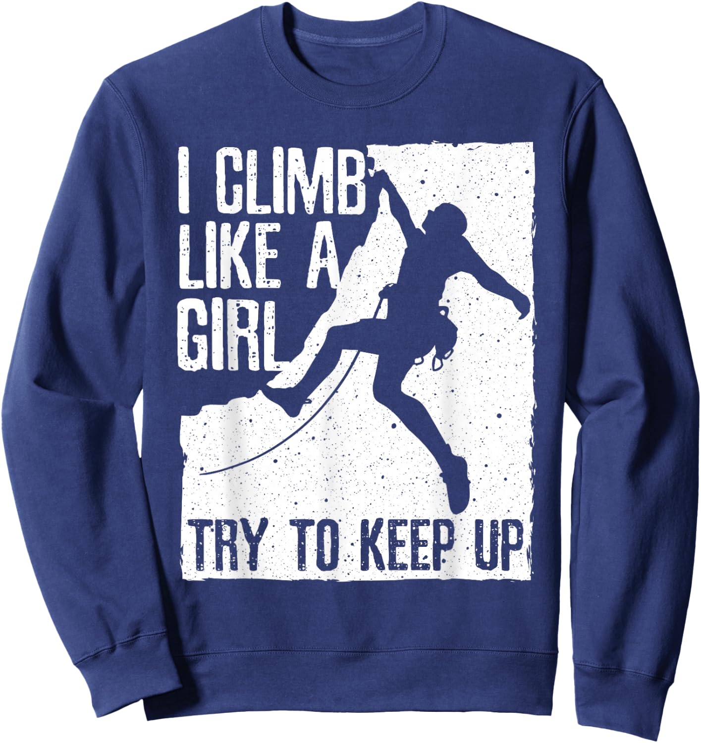 Cool Rock Climbing Design Girls Kids Climb Lovers Sweatshirt - Sweatshirt | Navy