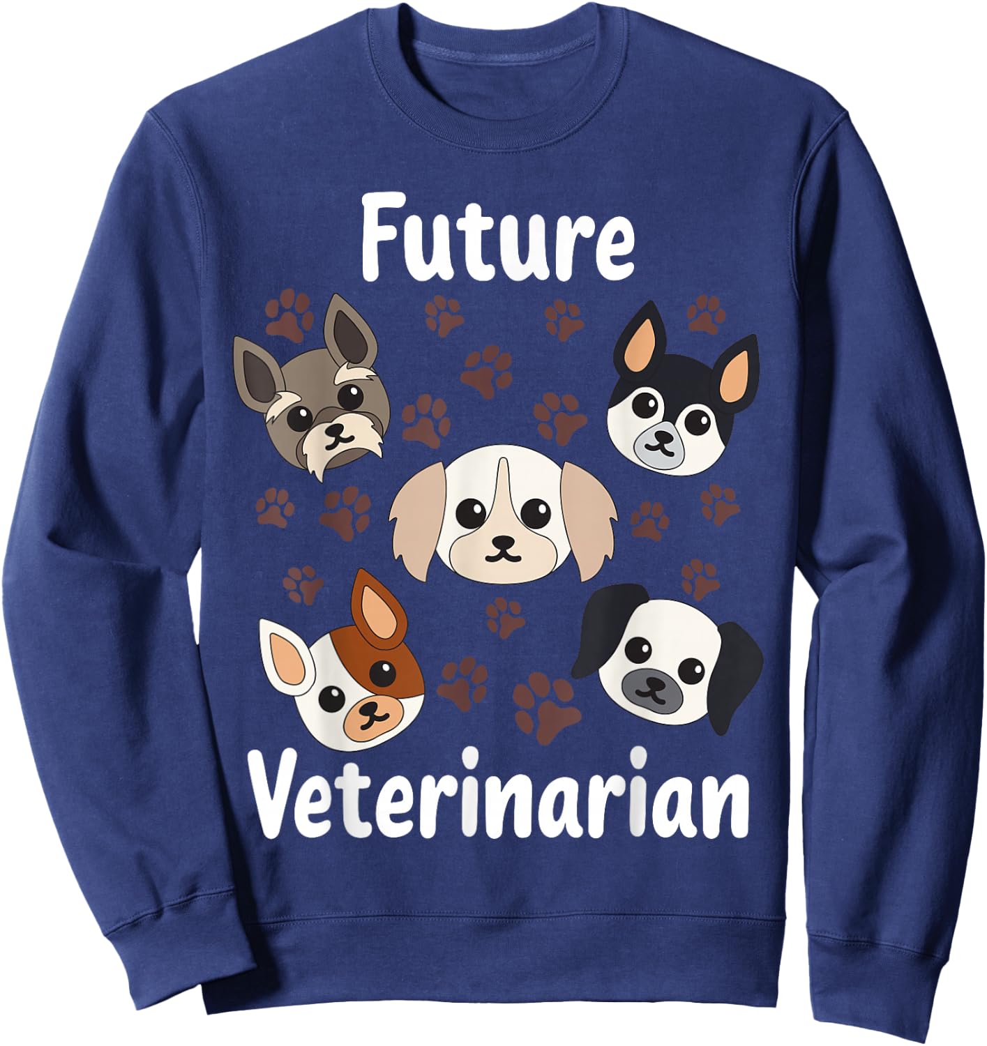 Cool Soon To Be Animal Doctor Boys Girls Funny Future Veterinarian Outfit | Cute Aspiring Vets Kids Sweatshirt - Sweatshirt | Navy