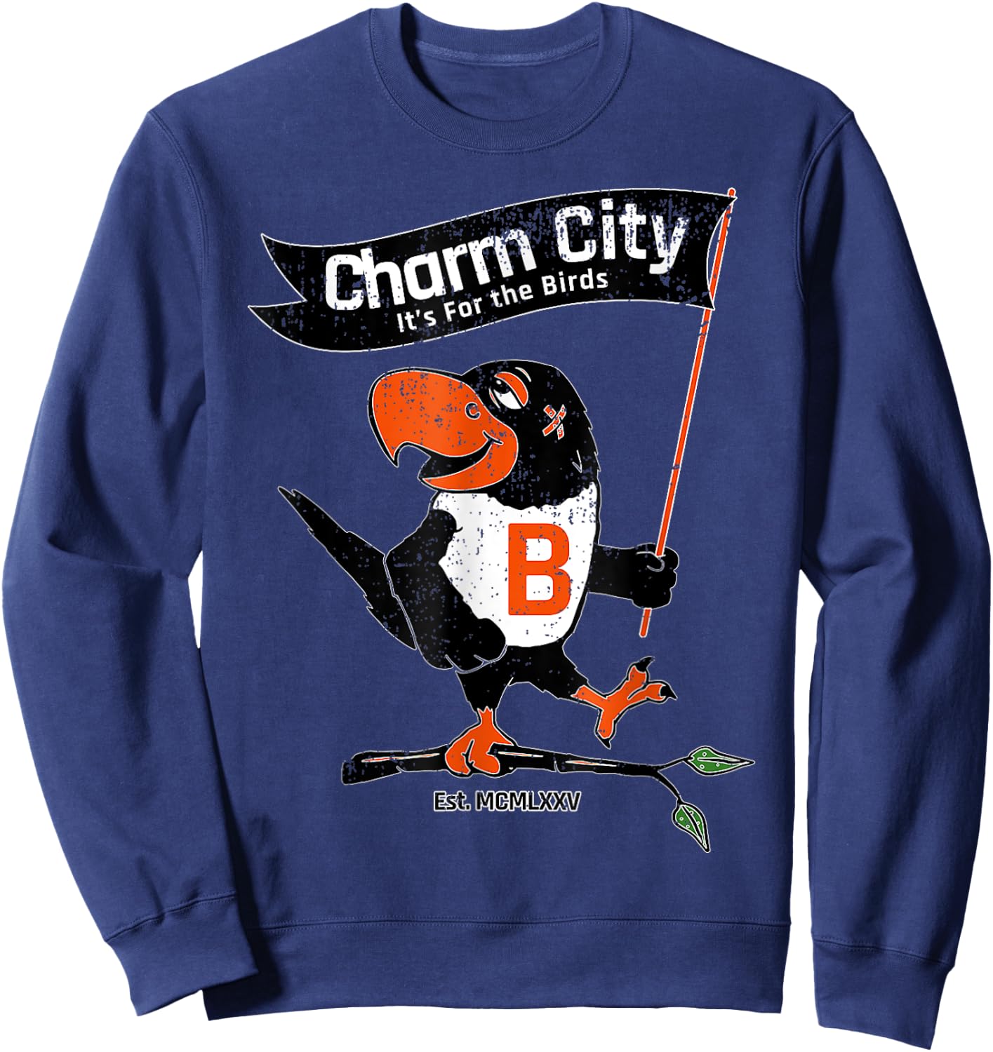 Baltimore Birds Maryland Charm City Pride Sweatshirt - Sweatshirt | Navy