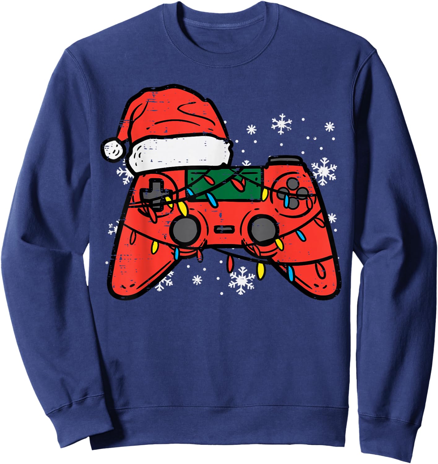 Christmas Gamer Controller Xmas Boys Kids Youth Men Teen Sweatshirt - Sweatshirt | Navy